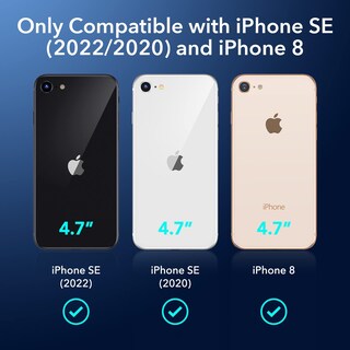 Foto 2 | Funda De Teléfono Esr Air Armor Clear Black Para Iphone Se (2022) - Venta Internacional.