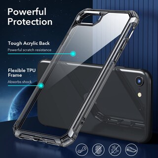 Foto 6 | Funda De Teléfono Esr Air Armor Clear Black Para Iphone Se (2022) - Venta Internacional.