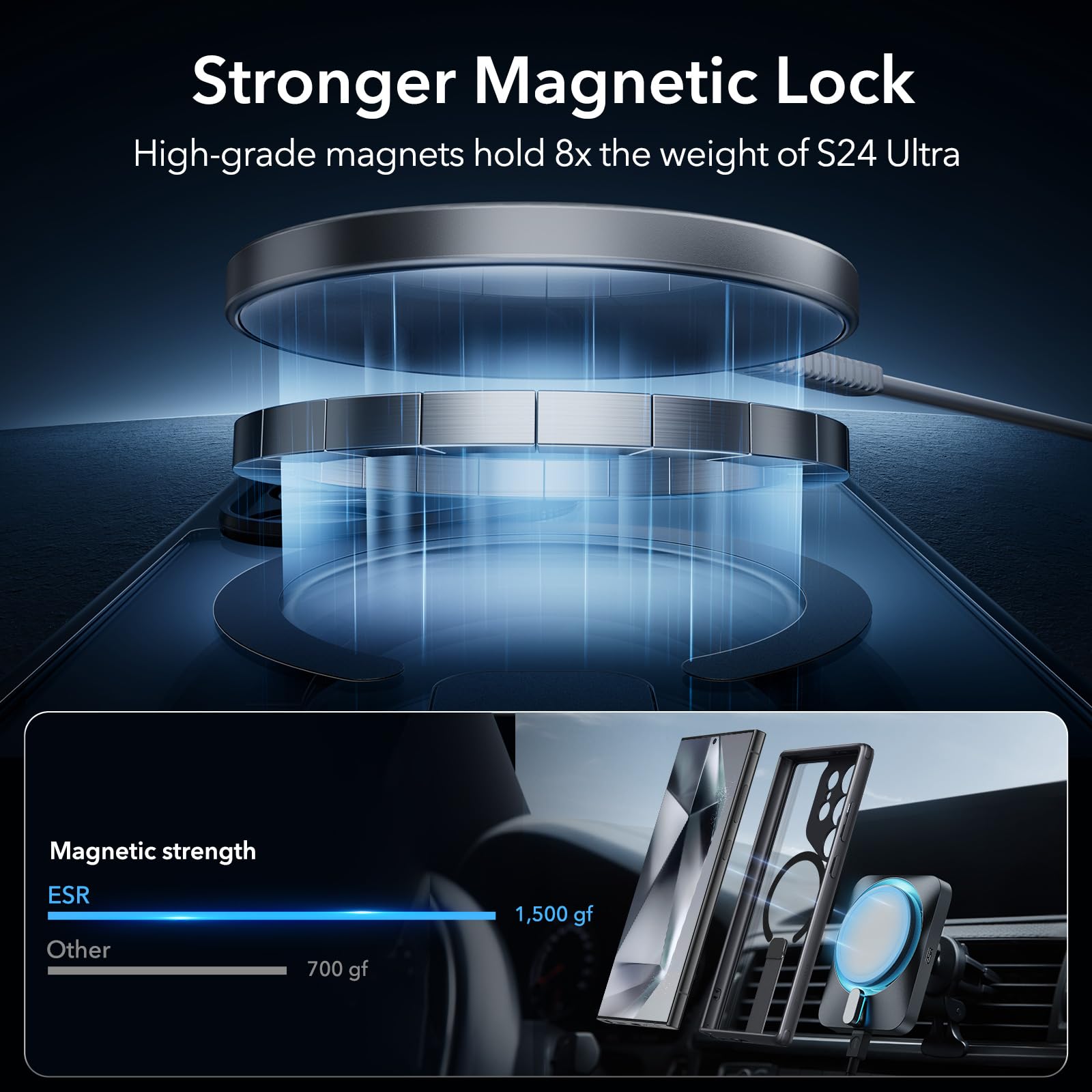 Foto 3 | Funda Esr Magsafe Con Soporte Para Samsung Galaxy S24 Ultra - Venta Internacional.