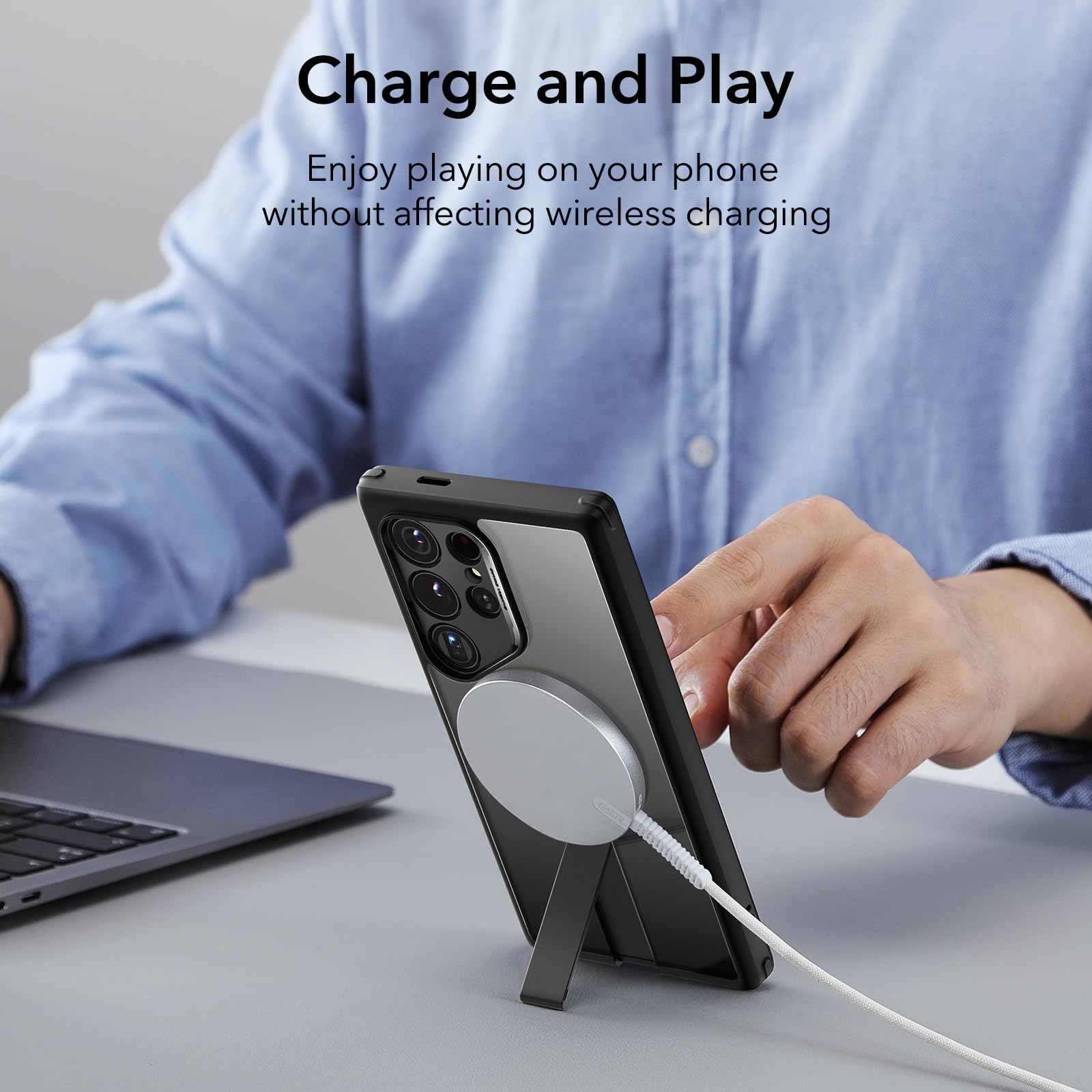Foto 6 | Funda Esr Magsafe Con Soporte Para Samsung Galaxy S24 Ultra - Venta Internacional.