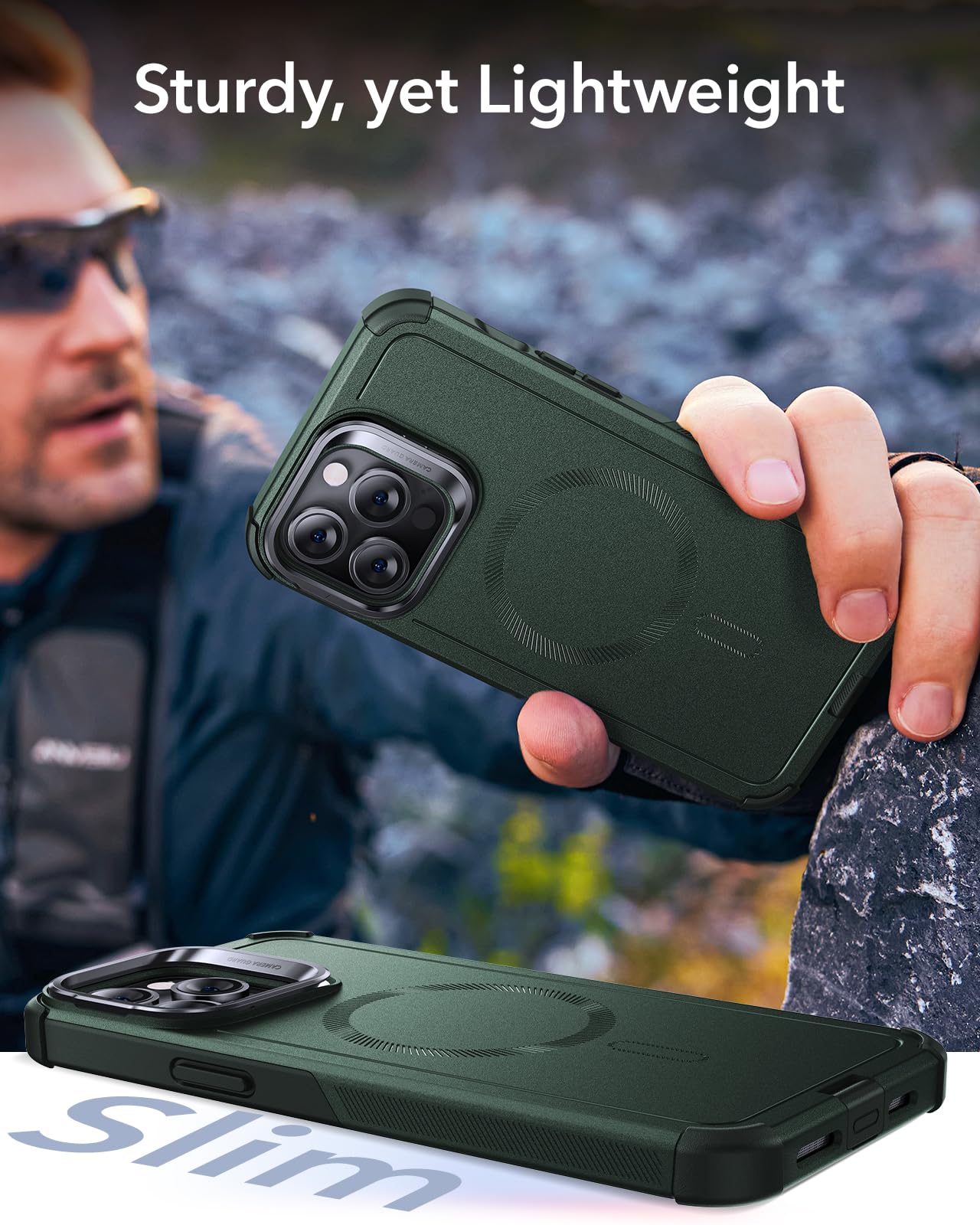Foto 8 pulgar | Funda Esr Para Iphone 13 Pro Con Soporte De Uso Militar, Color Gris - Venta Internacional.