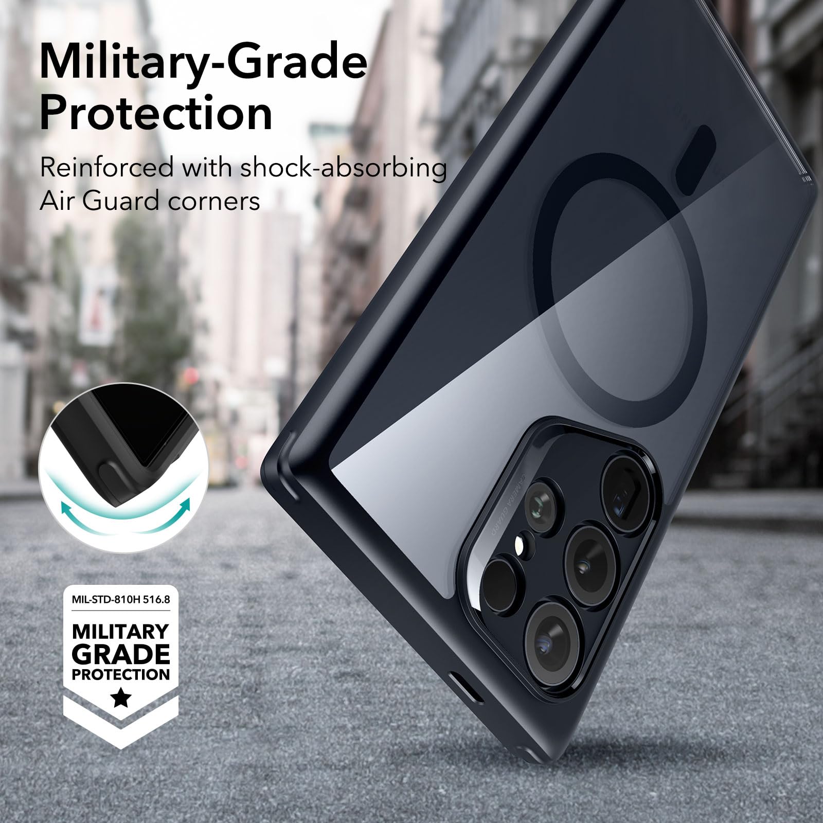 Foto 6 pulgar | Funda Esr Para Samsung Galaxy S24 Ultra Con Magsafe Clear Black - Venta Internacional.