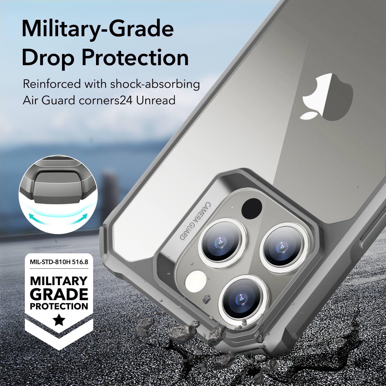 Foto 4 pulgar | Funda De Teléfono Esr Air Armor Series Para Iphone 15 Pro Max - Venta Internacional.