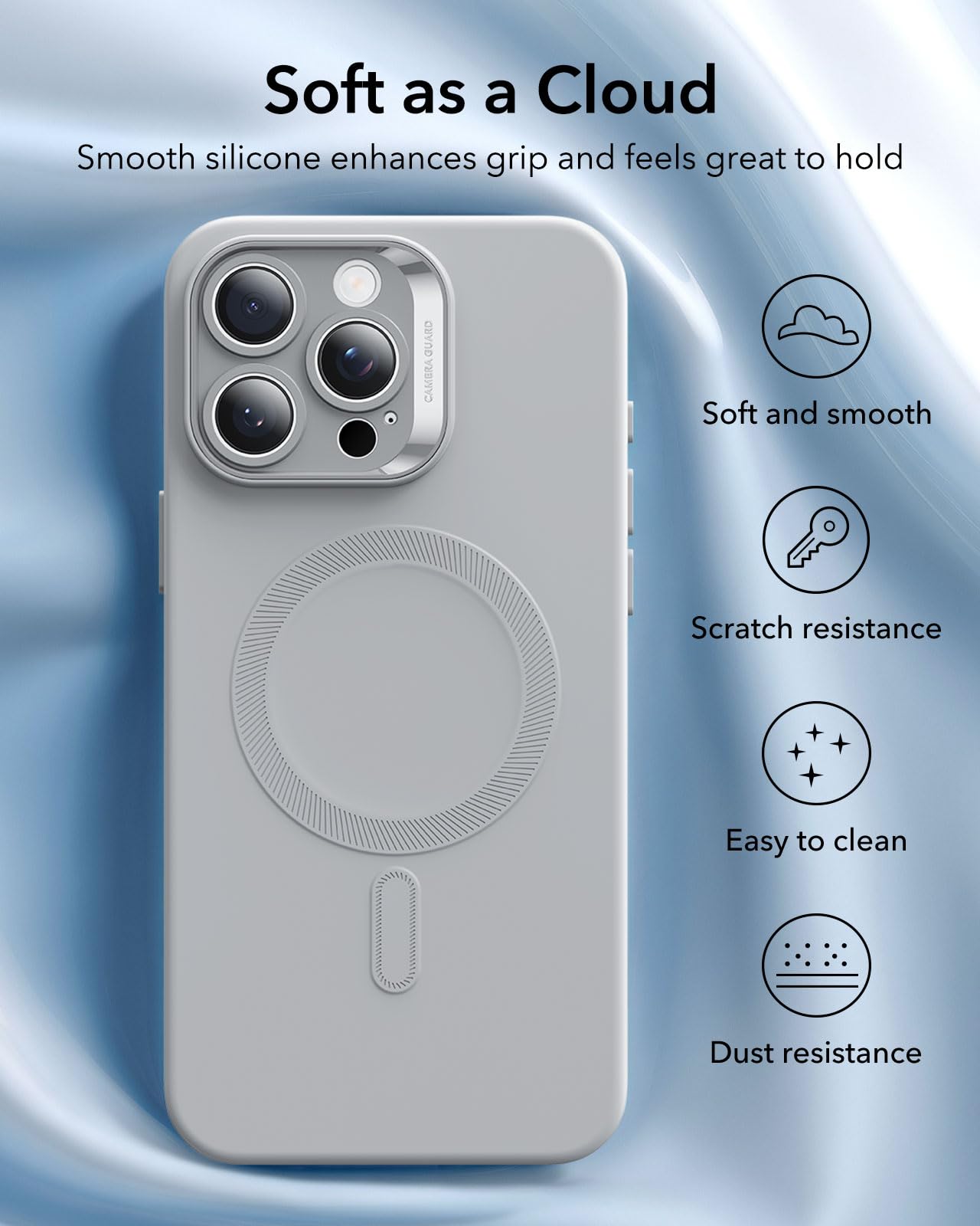 Foto 5 | Funda Esr Para Iphone 16 Pro Con Magsafe, Silicona, Gris - Venta Internacional.