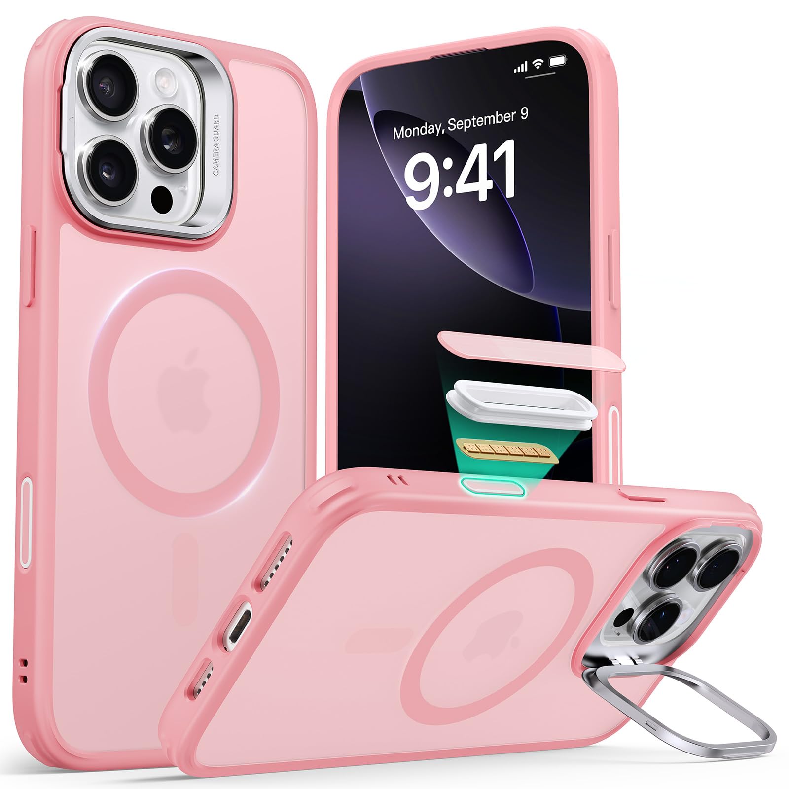 Foto 1 | Funda Esr Para Iphone 16 Pro Max Con Control De Cámara Rosa - Venta Internacional.
