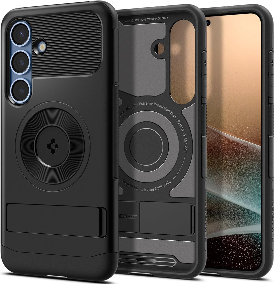 Foto 2 pulgar | Funda De Teléfono Spigen Slim Armor Magfit Para Galaxy S25 Plus Negra - Venta Internacional.