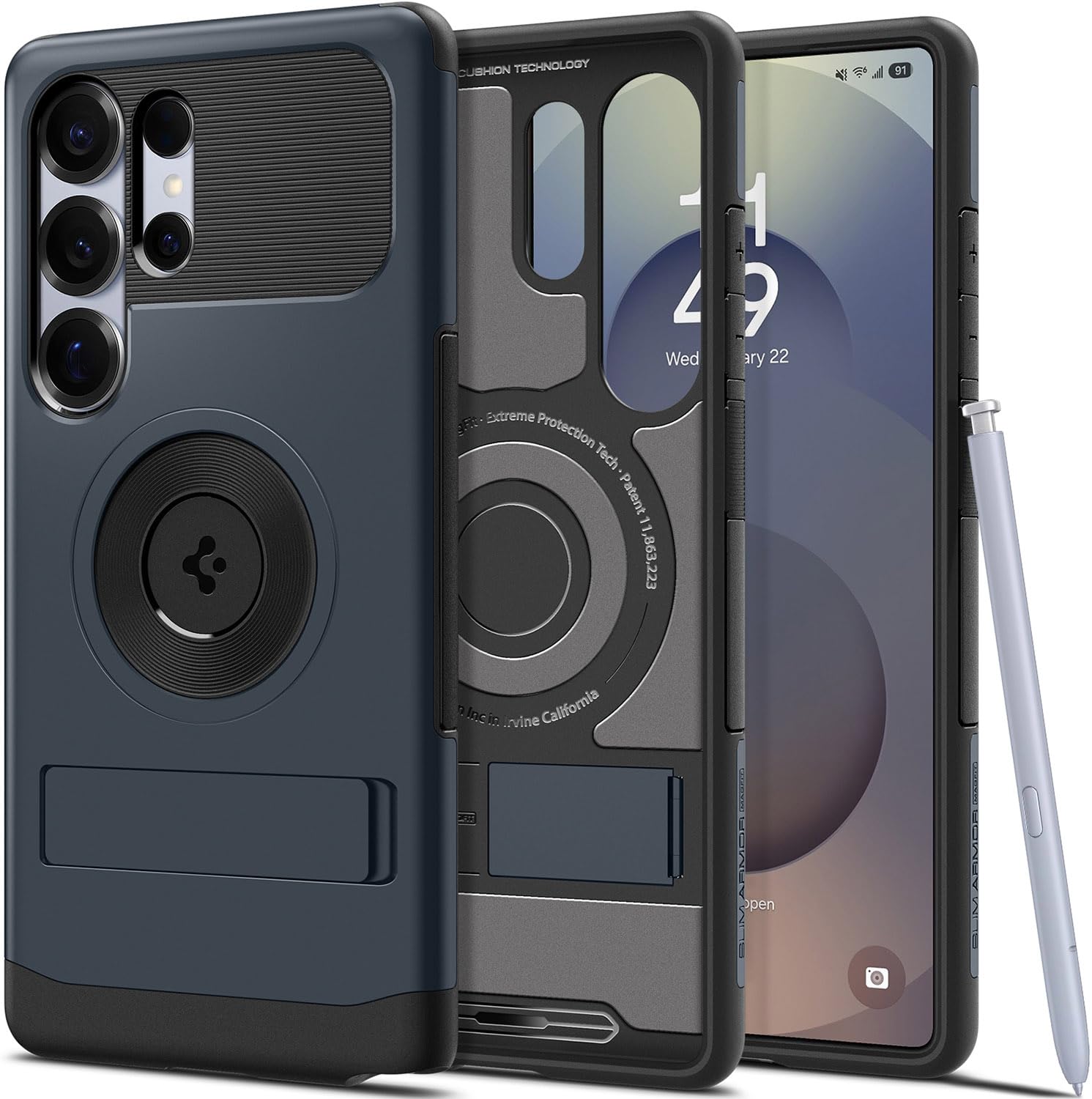 Funda Spigen Slim Armor Magfit Para Galaxy S25 Ultra Metal Slate - Venta Internacional.