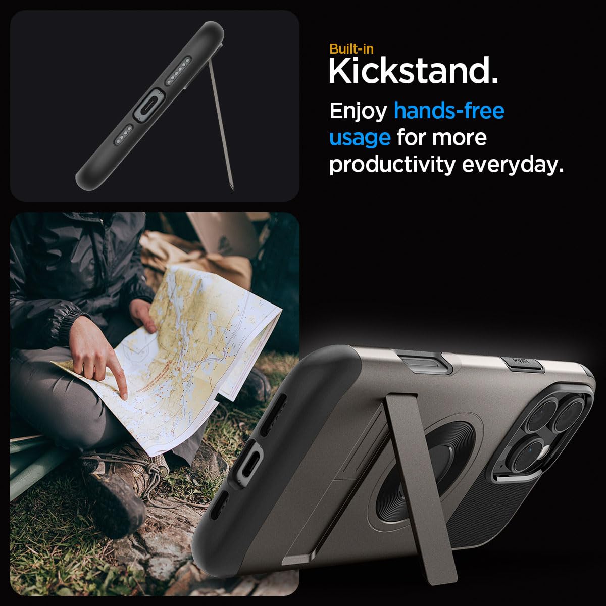 Foto 4 pulgar | Funda Para Iphone Spigen Slim Armor Magfit, De Grado Militar, Color Bronce - Venta Internacional.