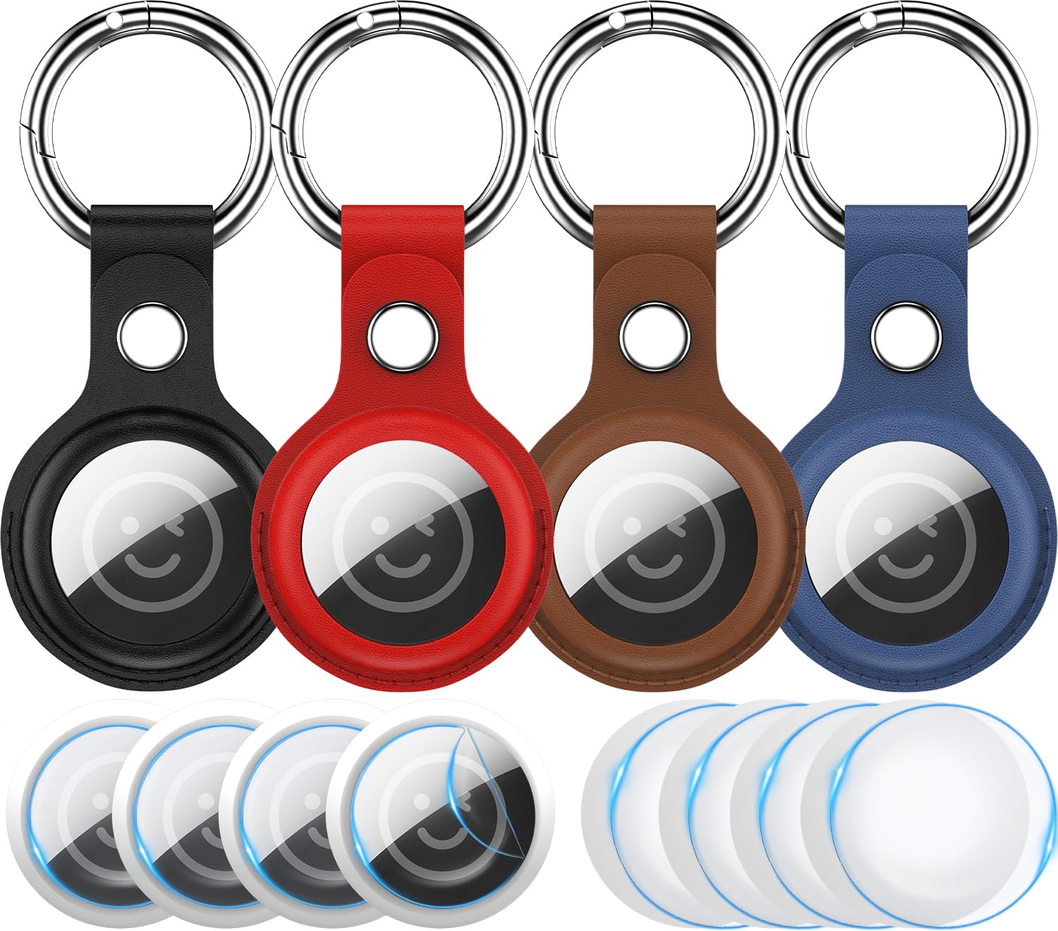 Foto 2 pulgar | Funda De Piel Airtag Rfunguango Para Apple Air Tag Con 4 Protectores - Venta Internacional.
