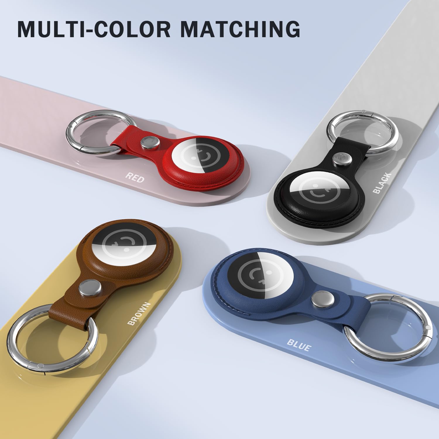 Foto 3 pulgar | Funda De Piel Airtag Rfunguango Para Apple Air Tag Con 4 Protectores - Venta Internacional.