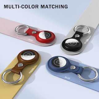 Foto 2 | Funda De Piel Airtag Rfunguango Para Apple Air Tag Con 4 Protectores - Venta Internacional.
