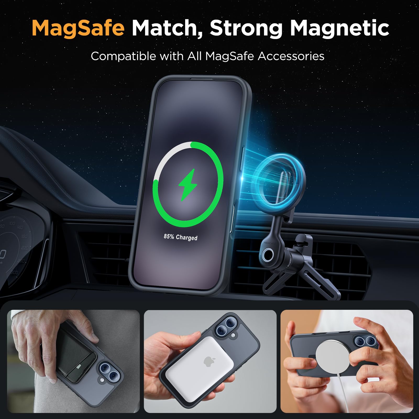 Foto 4 | Funda Magnética Miracase Para Iphone 16 Con 2 Protectores De Pantalla - Venta Internacional.