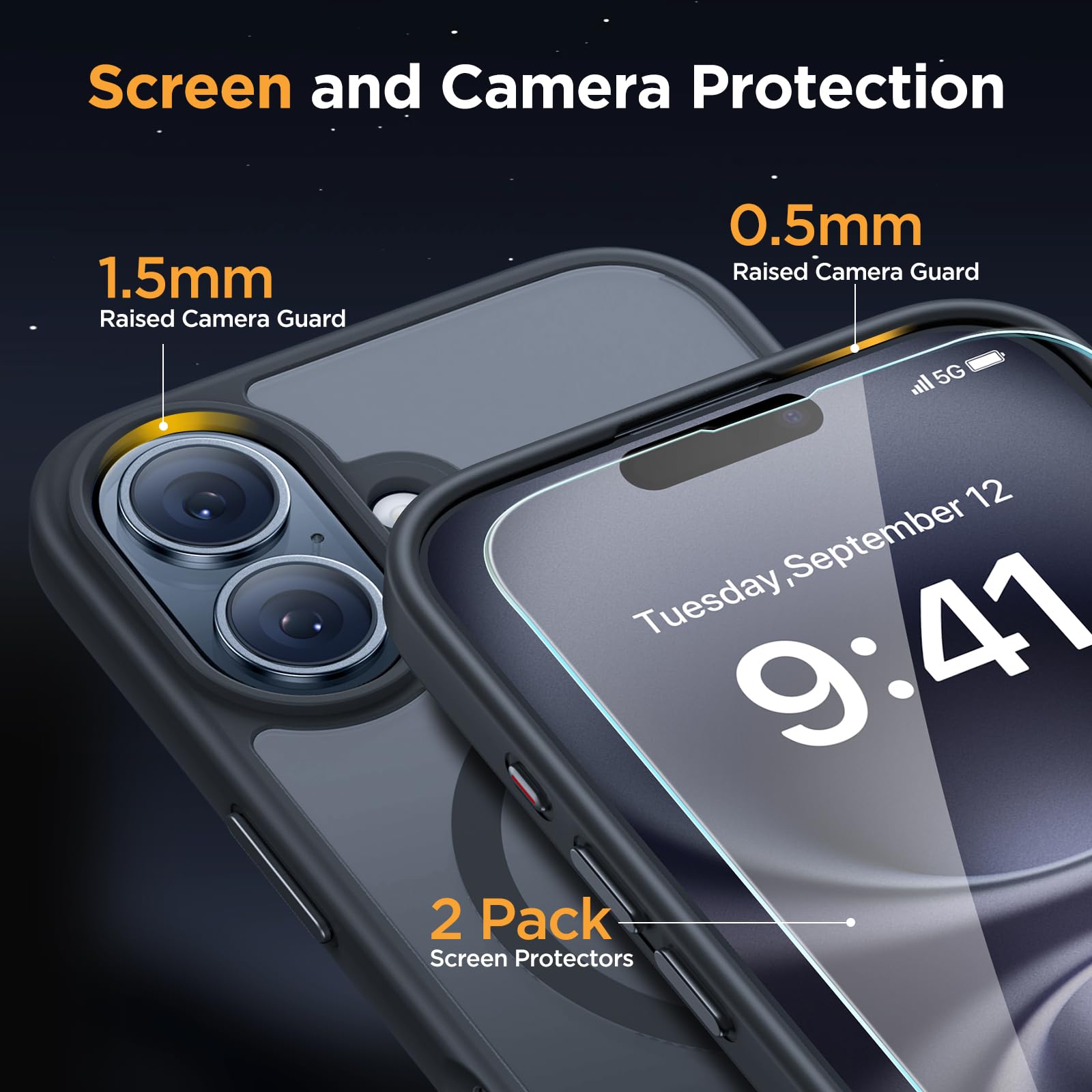 Foto 5 | Funda Magnética Miracase Para Iphone 16 Con 2 Protectores De Pantalla - Venta Internacional.