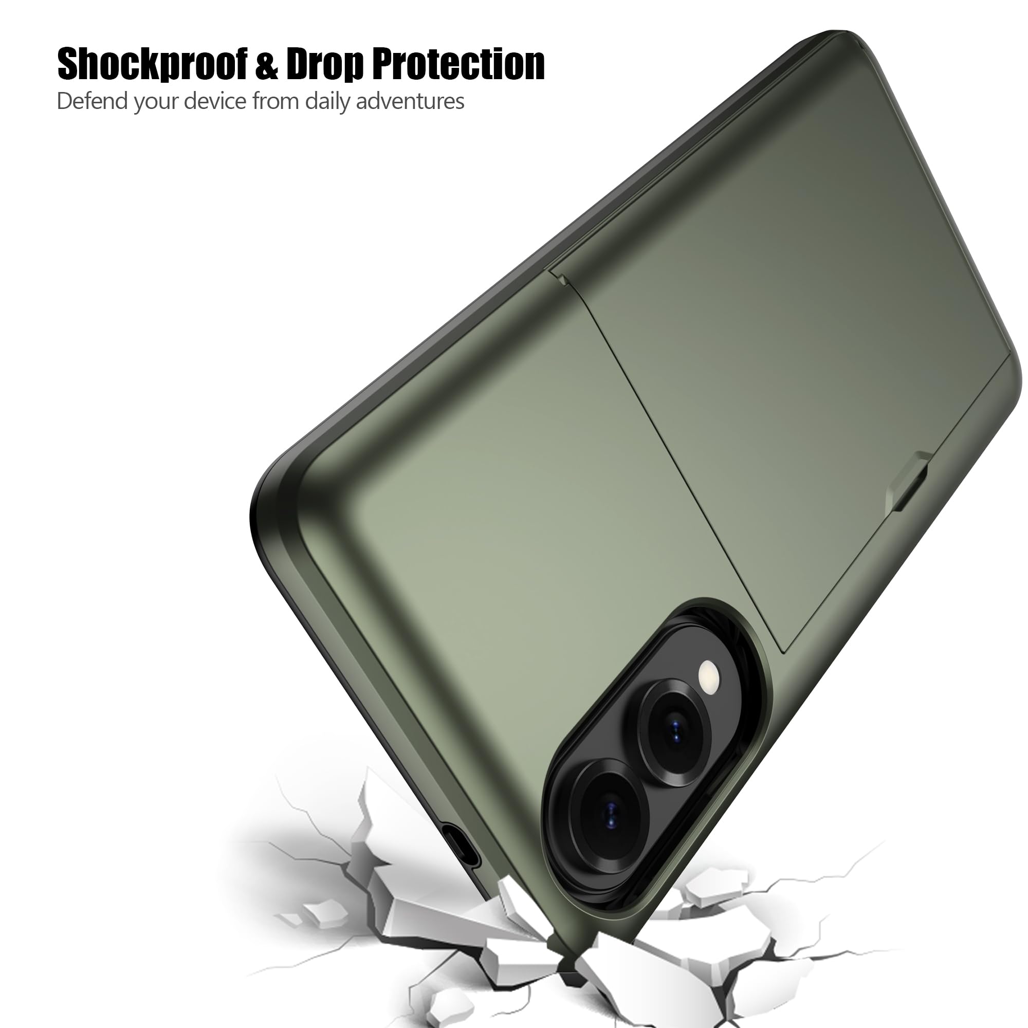Foto 6 pulgar | Funda Nvollnoe Para Samsung Galaxy S25 Edge Con Tarjetero, Color Verde - Venta Internacional.