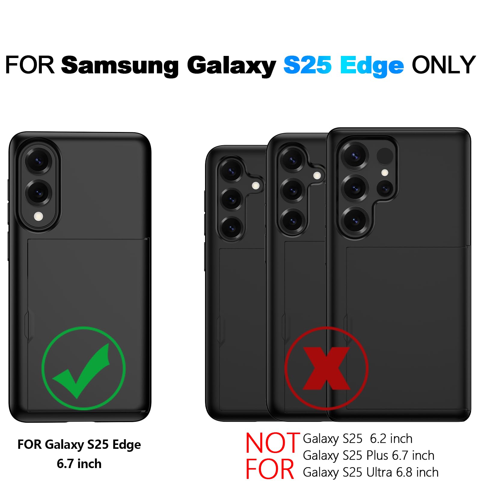 Foto 8 pulgar | Funda Nvollnoe Para Samsung Galaxy S25 Edge Con Tarjetero, Color Verde - Venta Internacional.