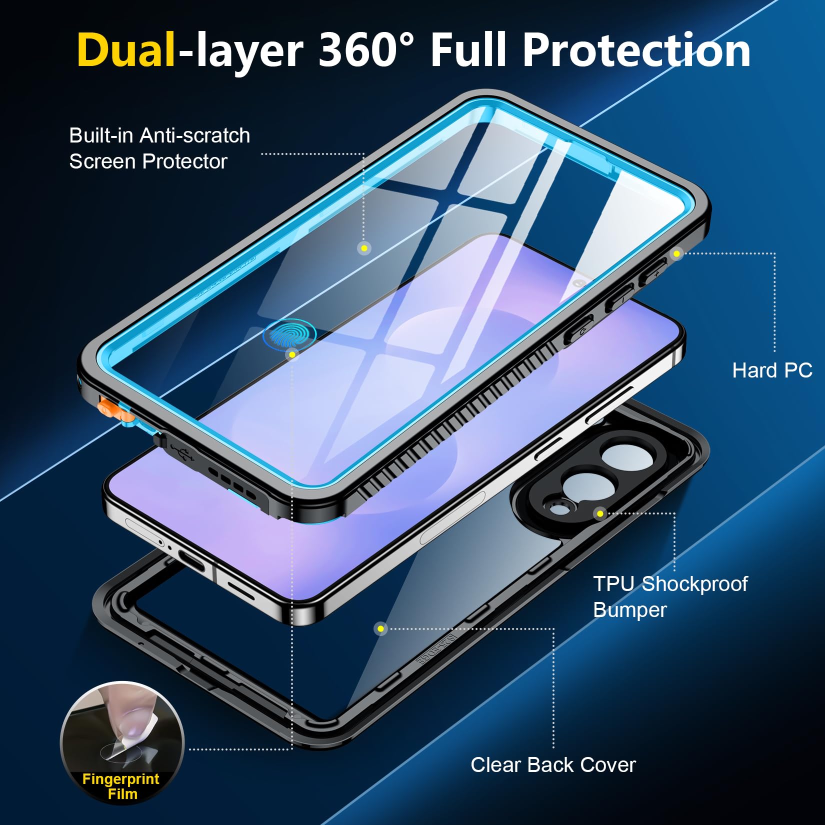 Foto 6 | Funda De Teléfono Spidercase Para Samsung Galaxy S25 Edge A Prueba De Agua - Venta Internacional.