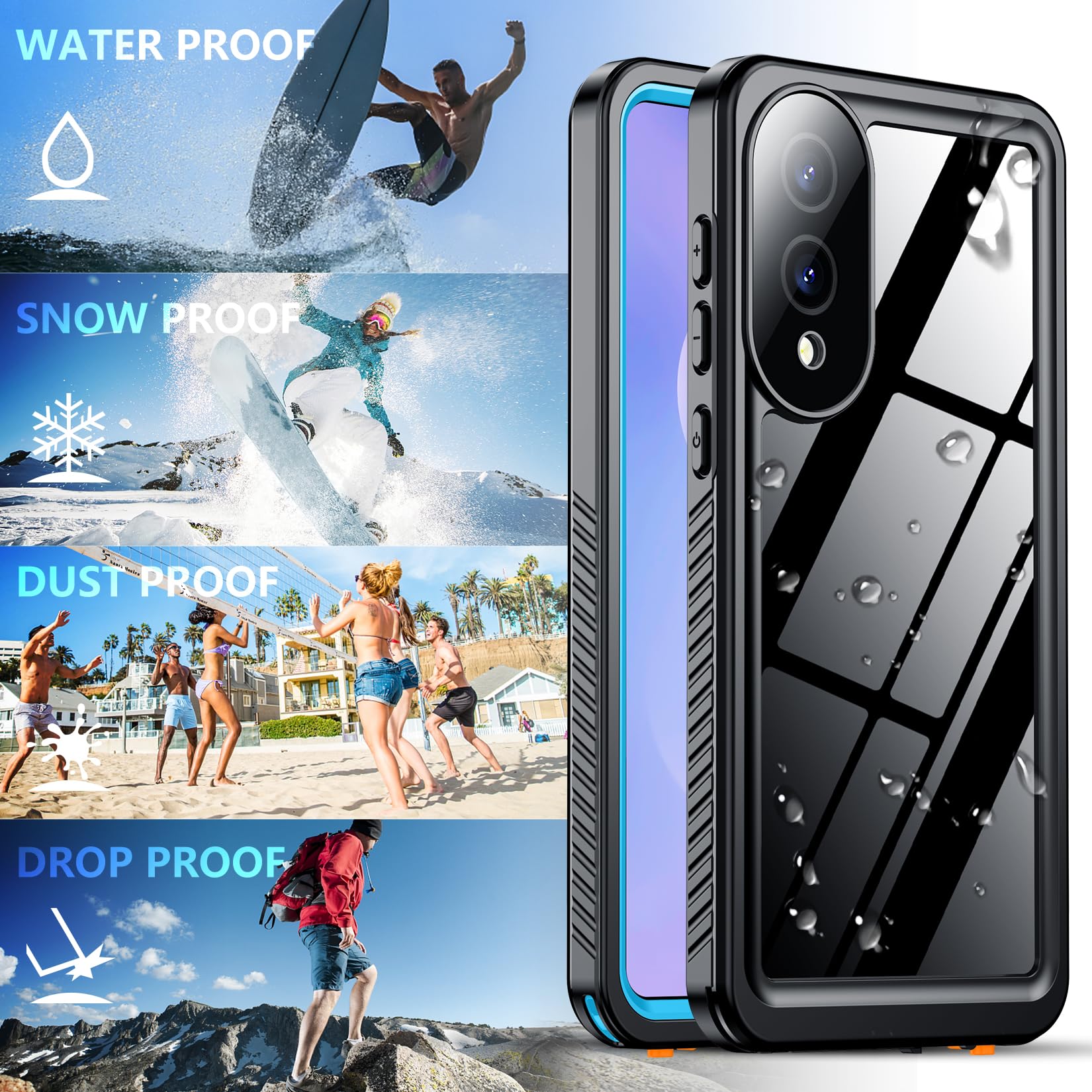Foto 8 pulgar | Funda De Teléfono Spidercase Para Samsung Galaxy S25 Edge A Prueba De Agua - Venta Internacional.