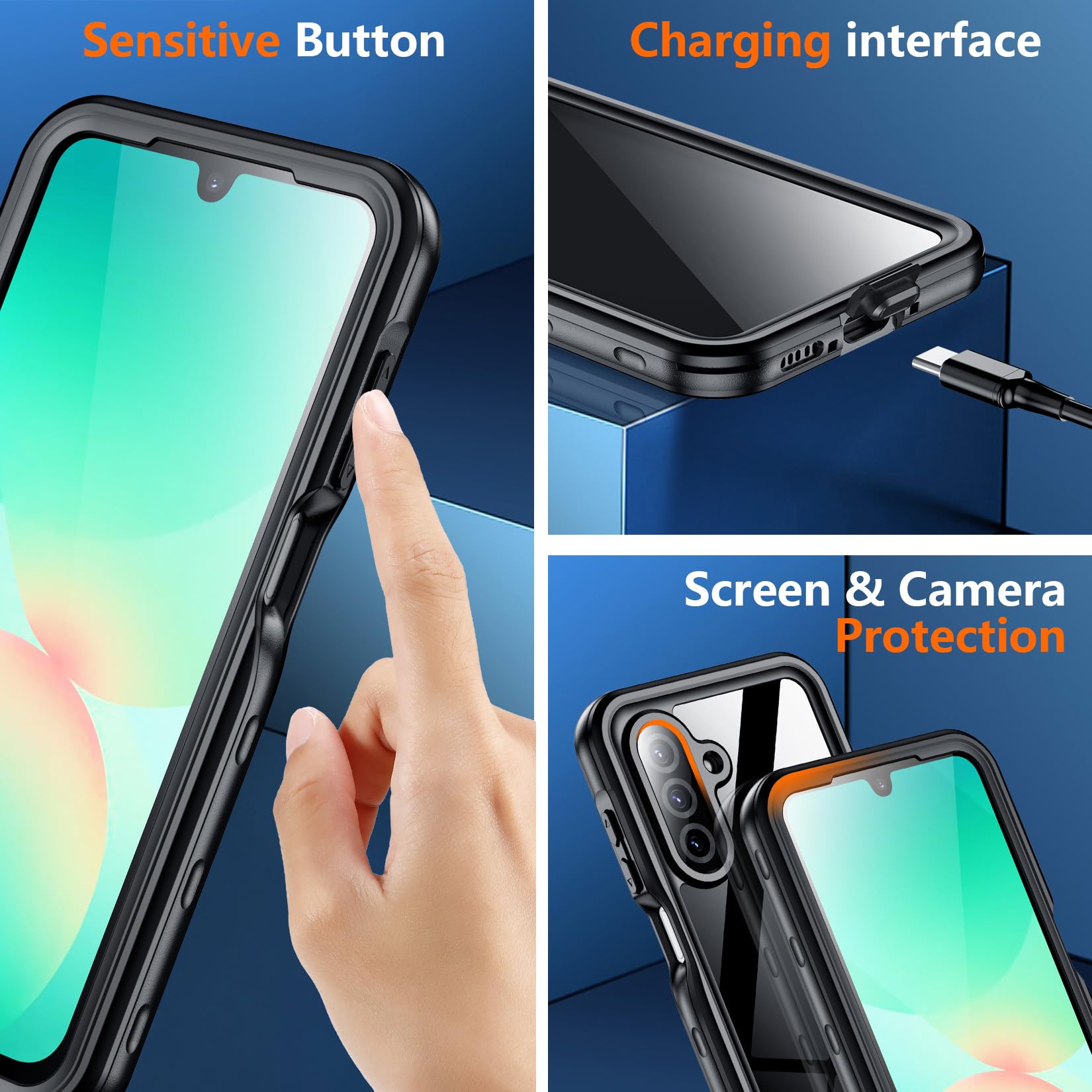 Foto 5 pulgar | Funda De Teléfono Spidercase Para Samsung Galaxy A26 5g A Prueba De Agua - Venta Internacional.