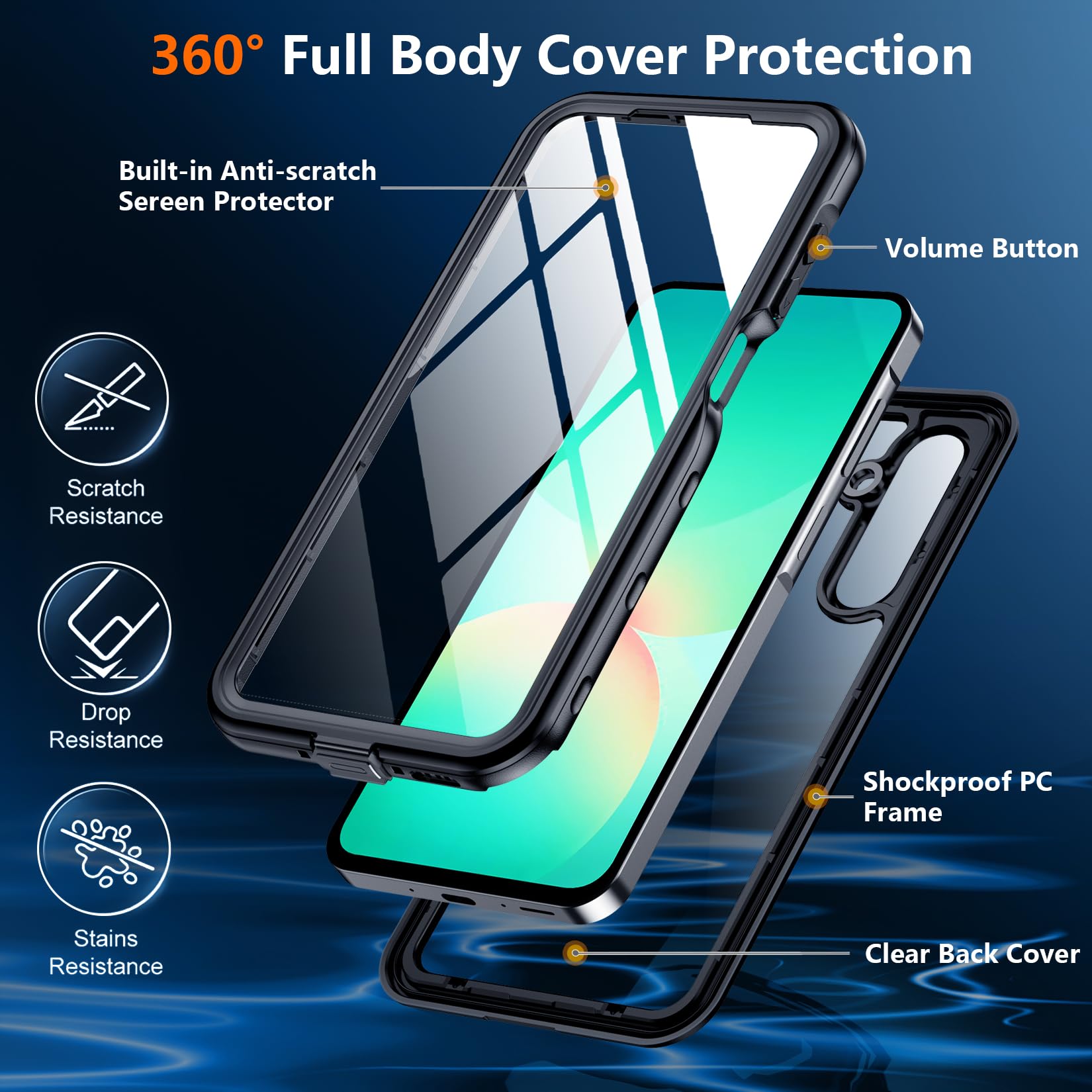 Foto 5 | Funda De Teléfono Spidercase Para Samsung Galaxy A26 5g A Prueba De Agua - Venta Internacional.