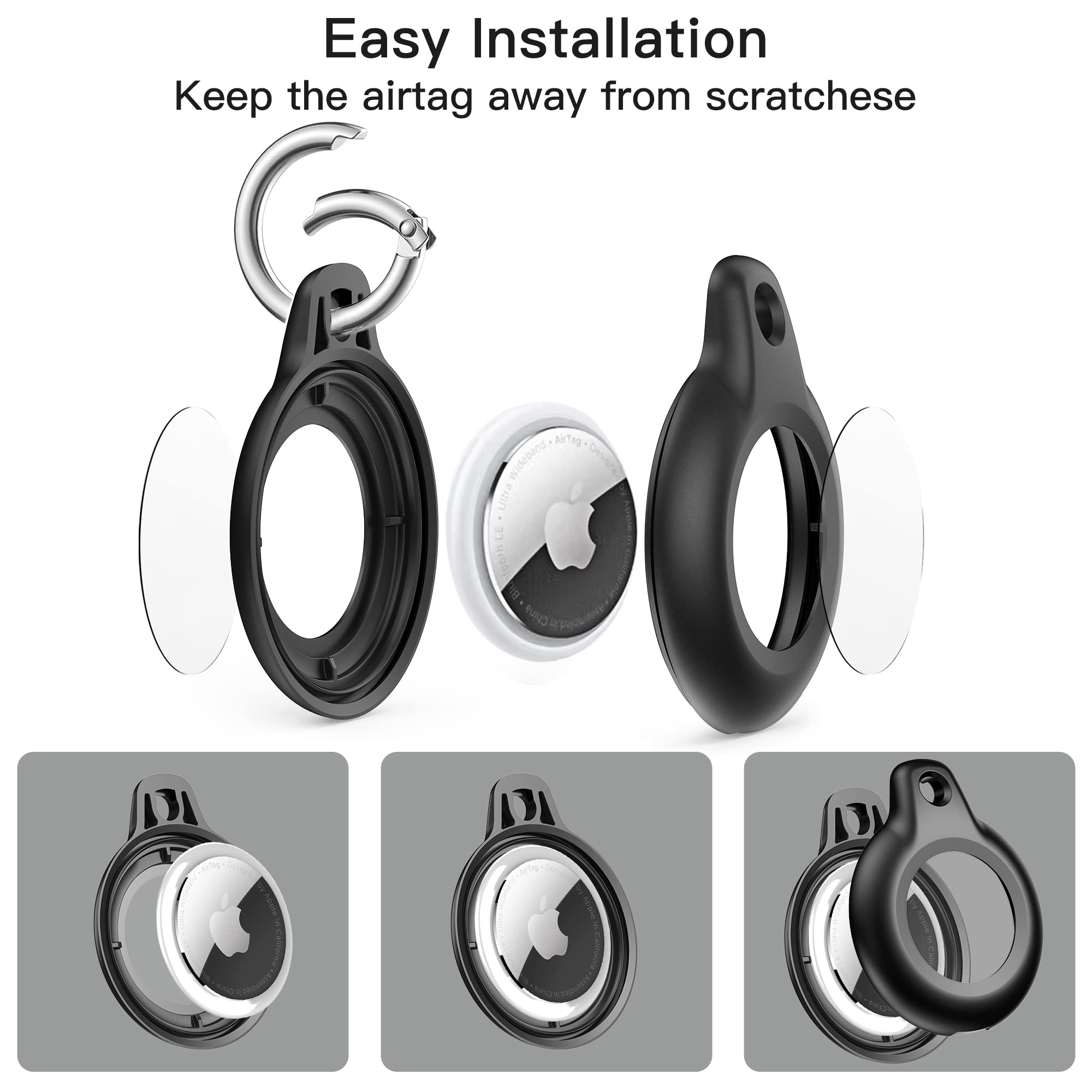 Foto 5 | Soporte Para Airtag Lanteso, 4 Unidades, Impermeable Y A Prueba De Golpes Para Apple - Venta Internacional.
