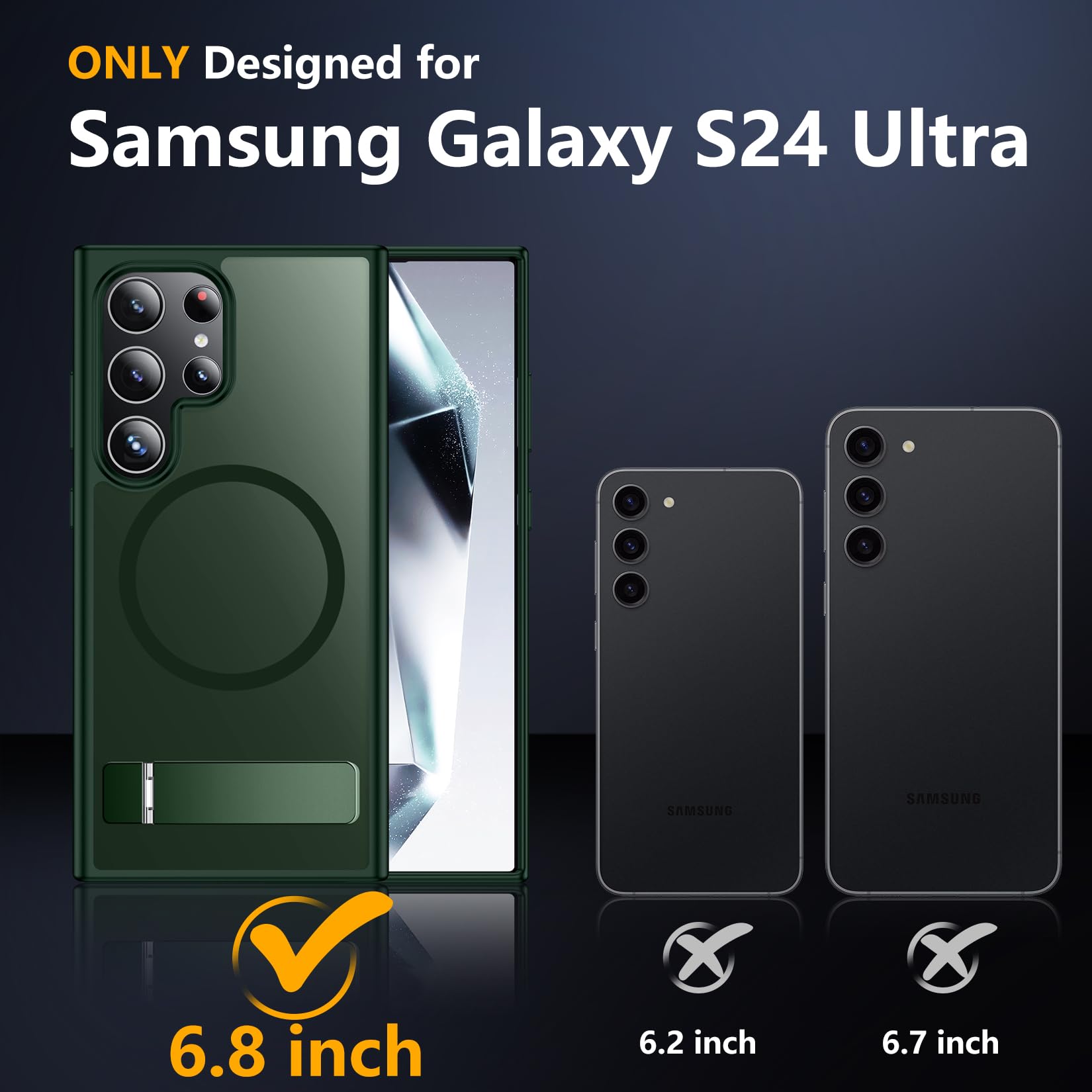 Foto 2 | Funda Magnética Spidercase Con Soporte Para Samsung Galaxy S24 Ult - Venta Internacional.