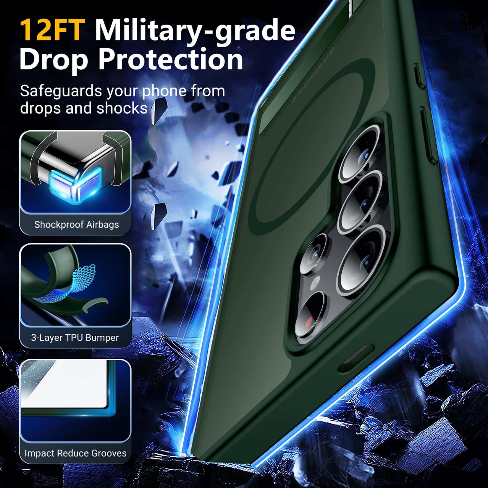 Foto 4 pulgar | Funda Magnética Spidercase Con Soporte Para Samsung Galaxy S24 Ult - Venta Internacional.
