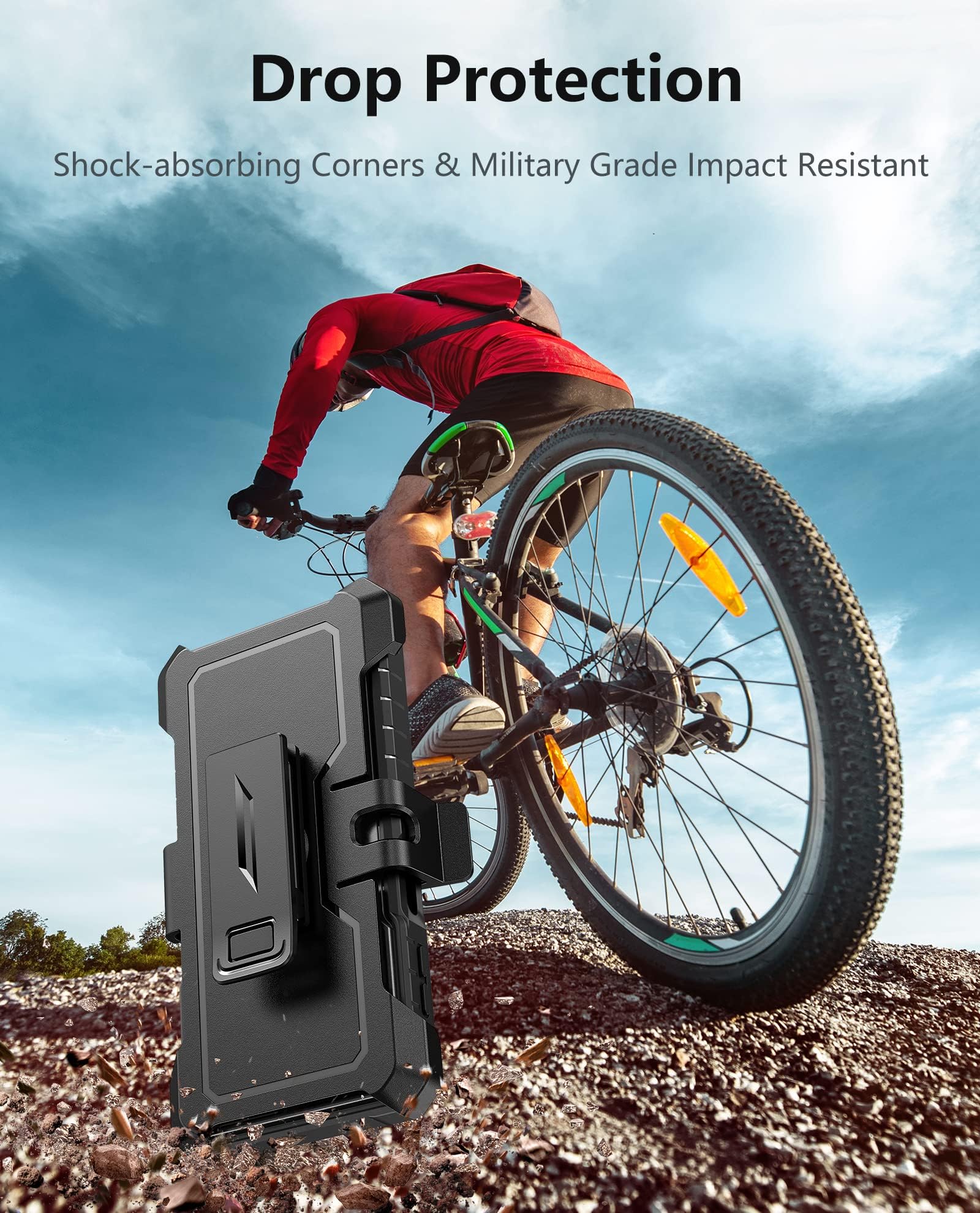 Foto 5 pulgar | Funda Fntcase Para Samsung Galaxy A14-5g Con Clip Para Cinturón, Color Negro - Venta Internacional.
