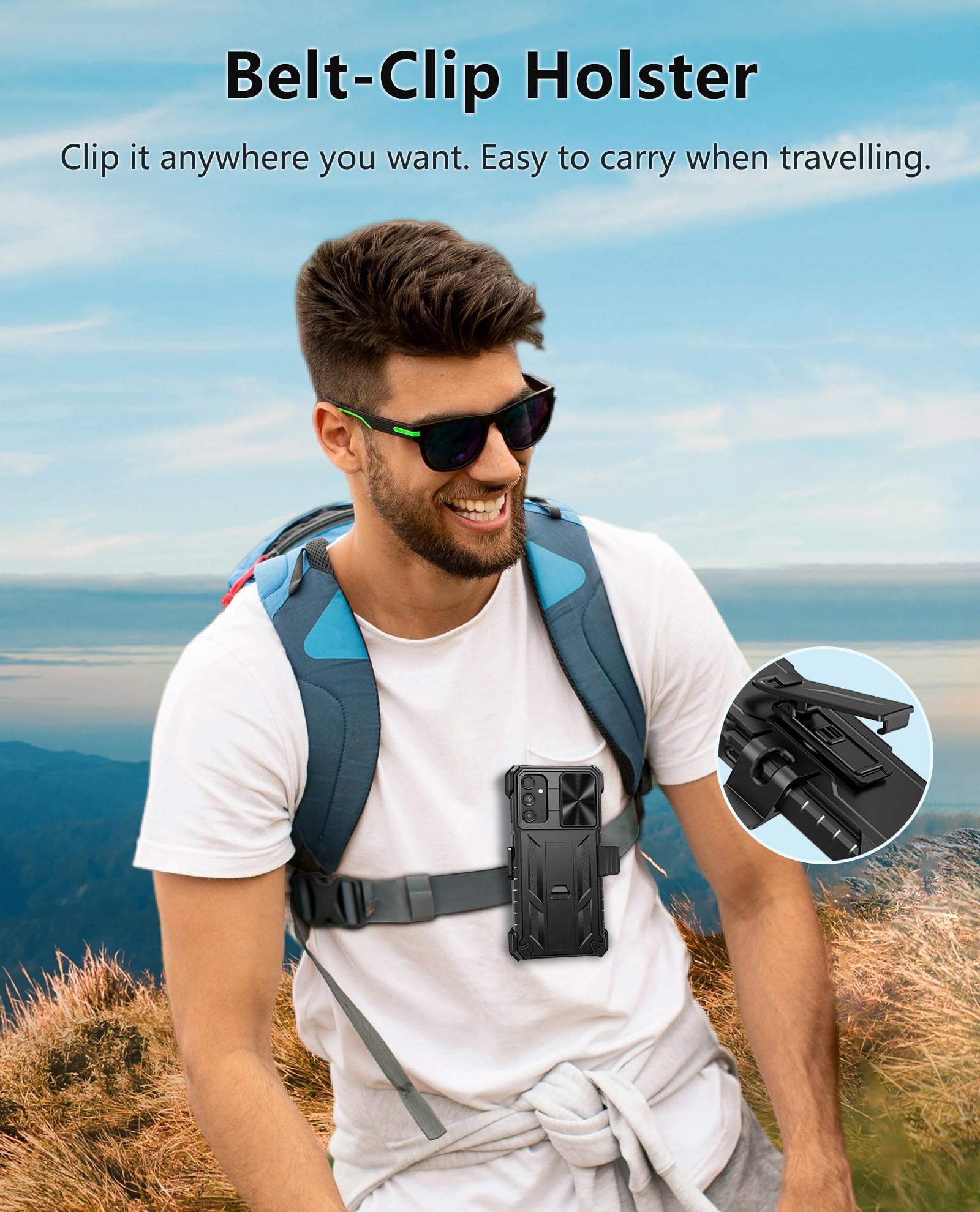 Foto 6 | Funda Fntcase Para Samsung Galaxy A14-5g Con Clip Para Cinturón, Color Negro - Venta Internacional.