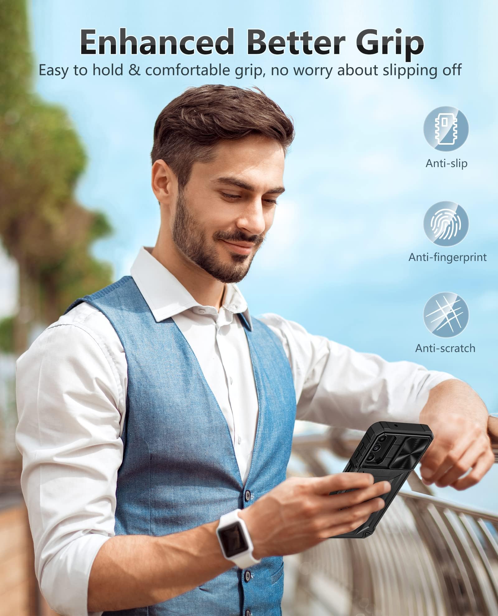 Foto 7 | Funda Fntcase Para Samsung Galaxy A14-5g Con Clip Para Cinturón, Color Negro - Venta Internacional.