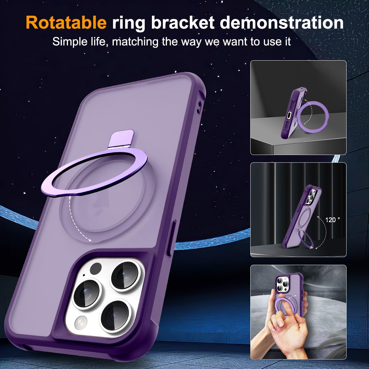 Foto 2 | Funda De Teléfono Sky-lmw Compatible Con Iphone 14 Pro Max, Color Morado - Venta Internacional.
