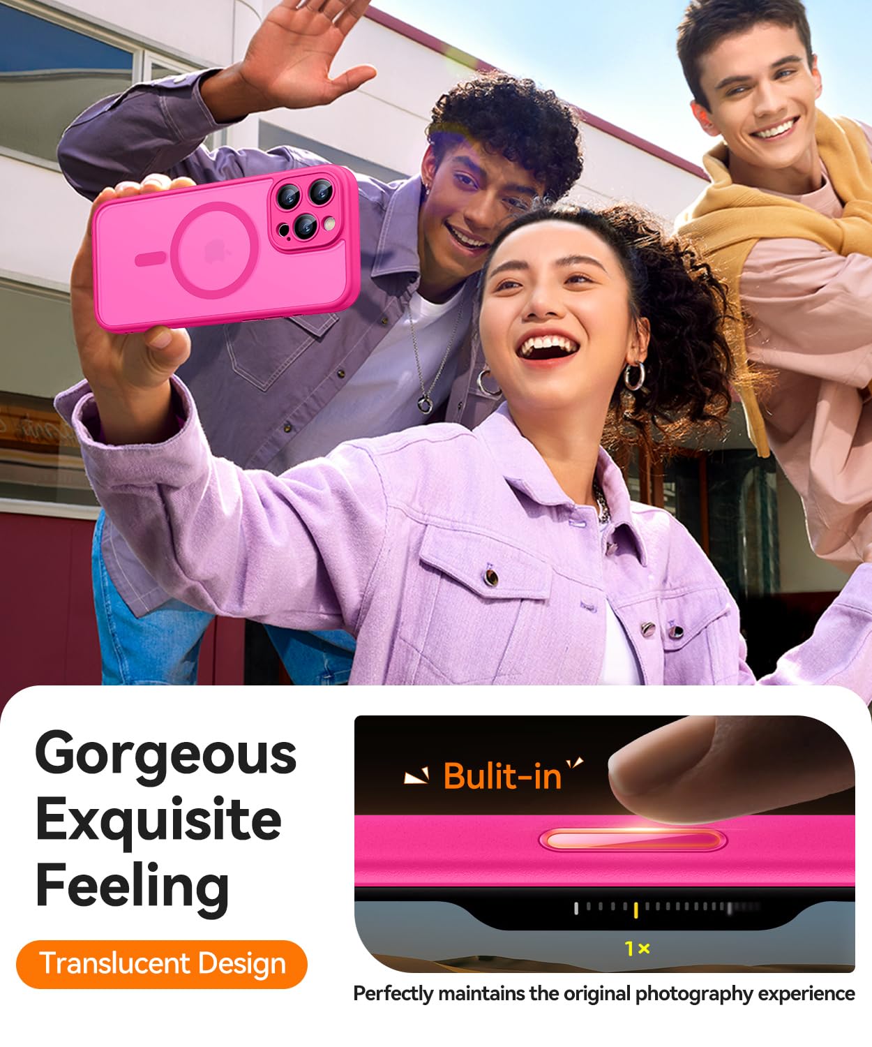 Foto 5 pulgar | Funda Magnética Canshn Compatible Con Iphone 16 Pro - Venta Internacional.