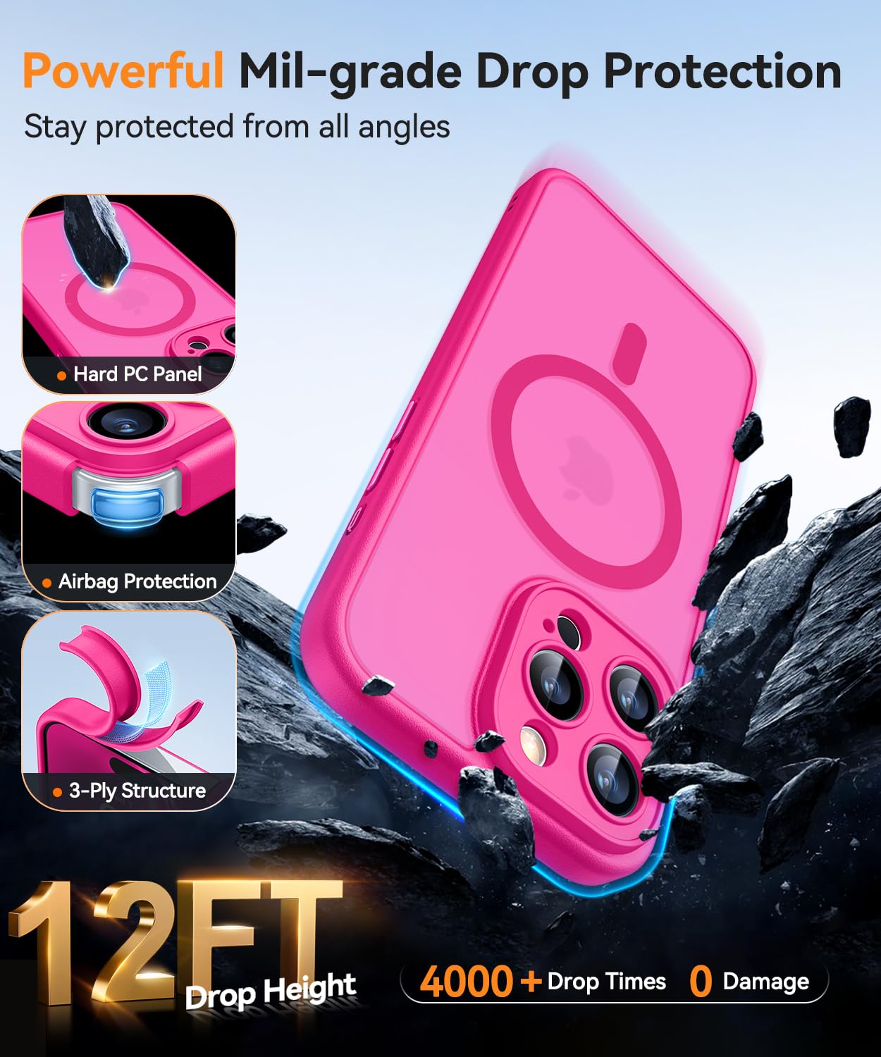 Foto 8 pulgar | Funda Magnética Canshn Compatible Con Iphone 16 Pro Max - Venta Internacional.