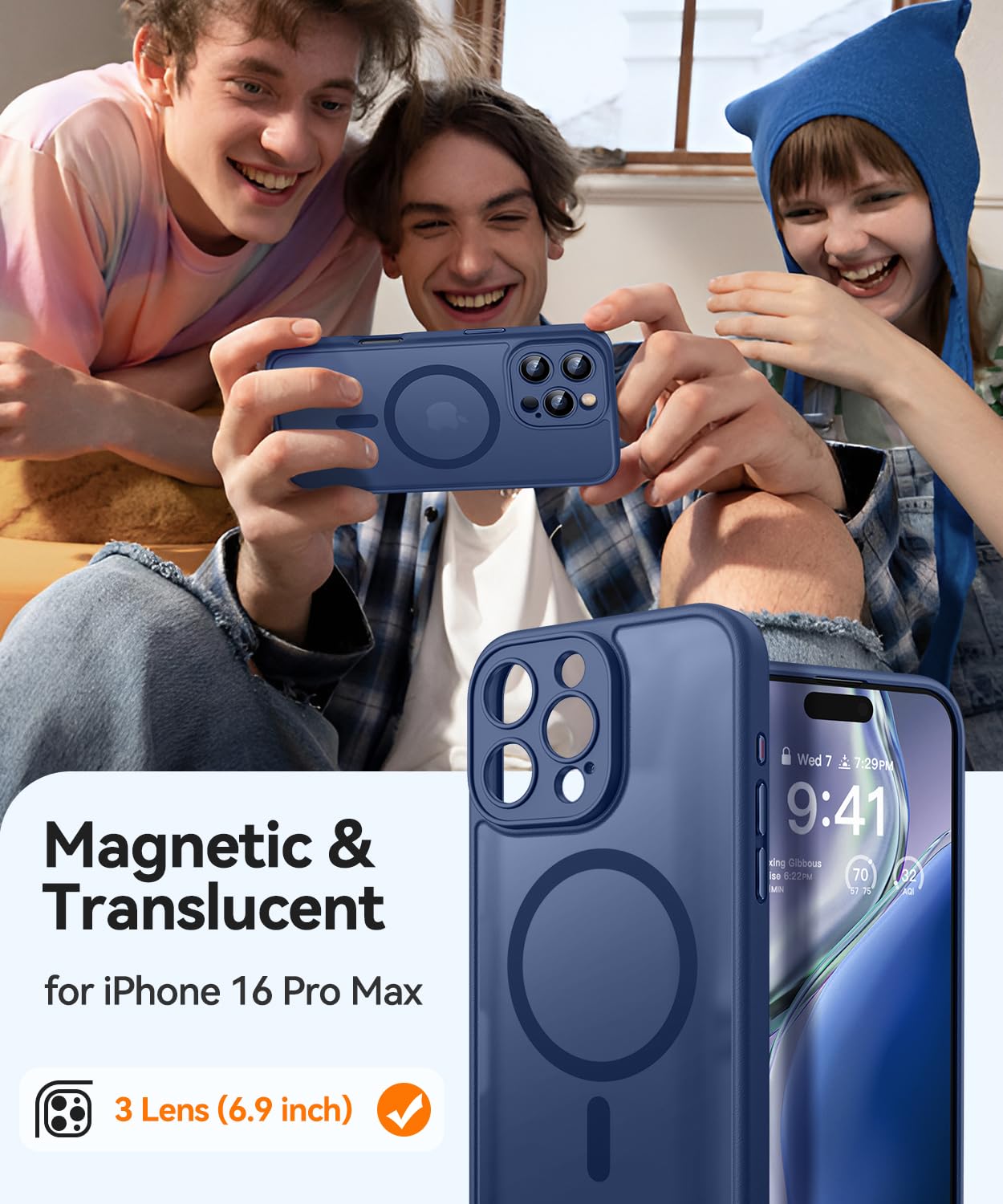 Foto 3 pulgar | Funda Magnética Canshn Compatible Con Iphone 16 Pro Max - Venta Internacional.