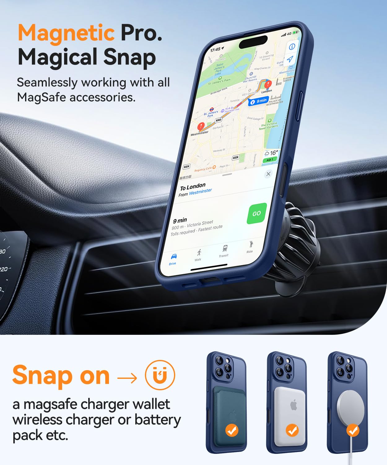 Foto 4 | Funda Magnética Canshn Compatible Con Iphone 16 Pro Max - Venta Internacional.