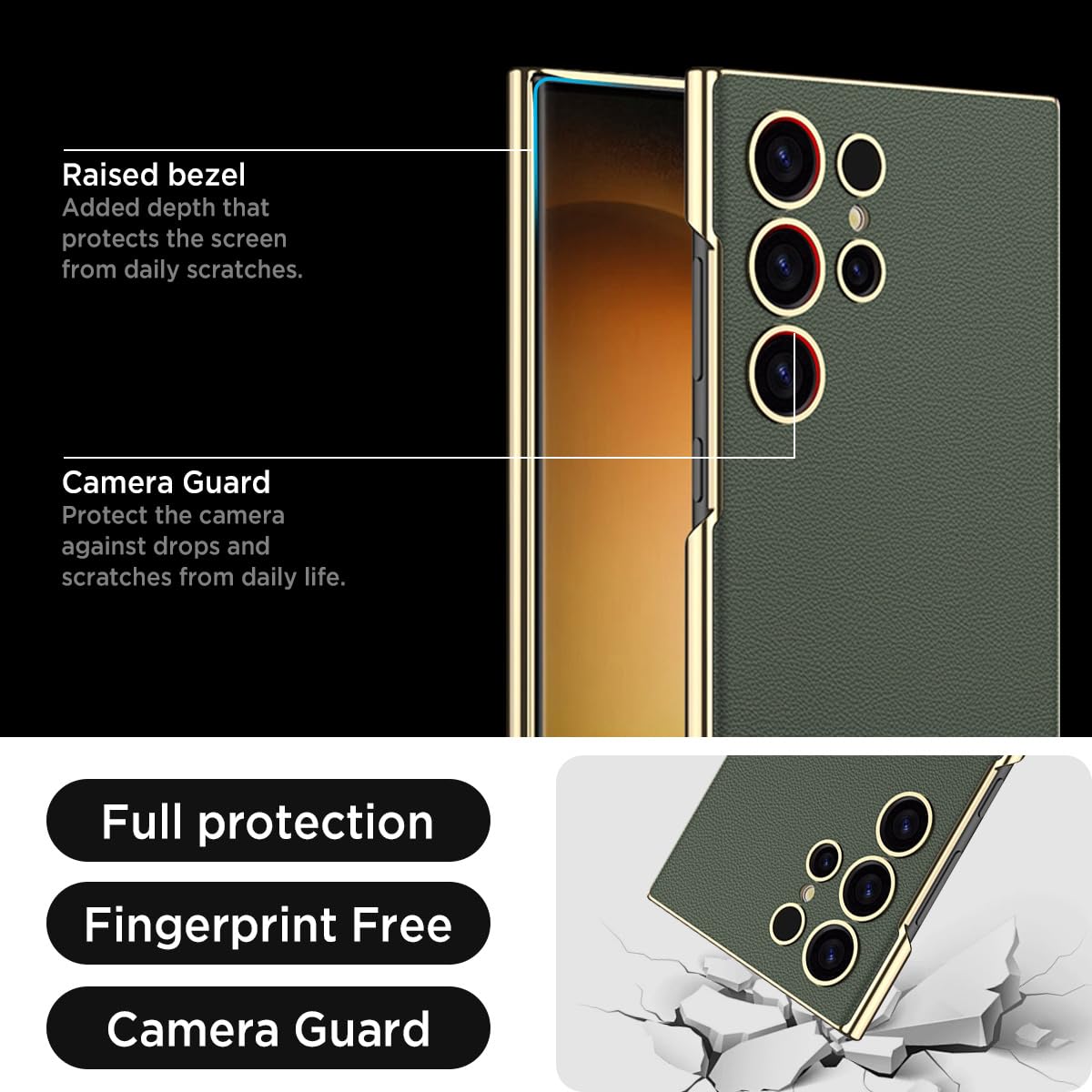Foto 5 | Funda De Piel Fina Miimall Con Soporte Para Samsung Galaxy S24 Ultra - Venta Internacional.