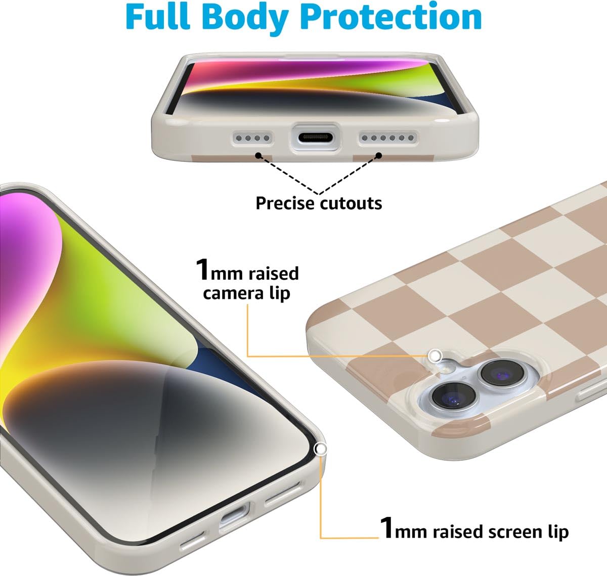 Foto 4 pulgar | Funda De Teléfono Casely Para Iphone 16 Fit Check Classic Ultra Slim - Venta Internacional.