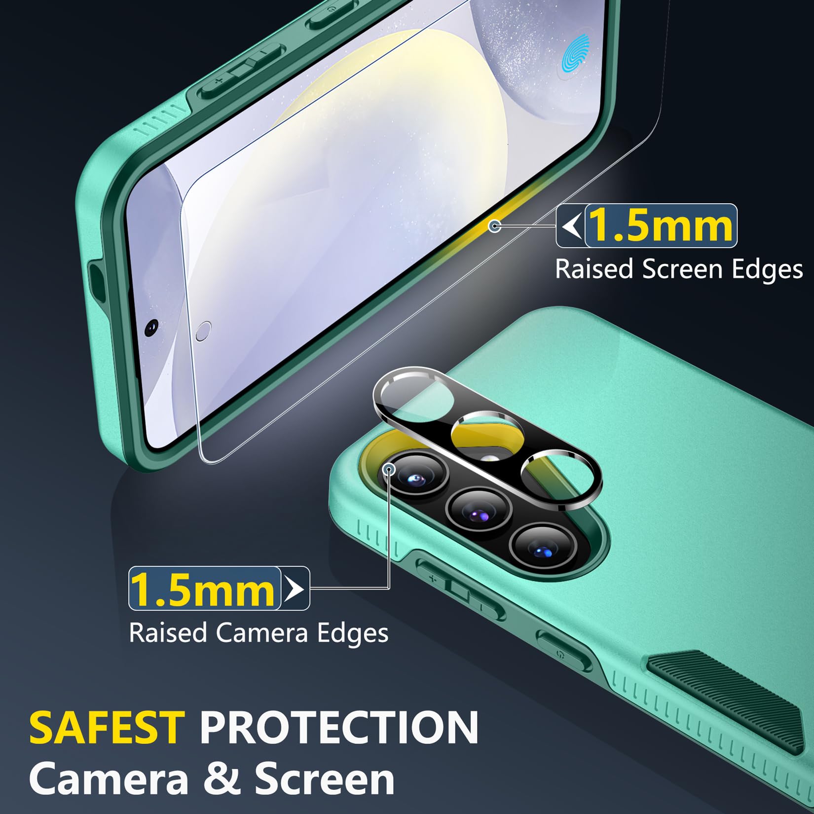 Foto 3 | Funda De Teléfono Spidercase Para Samsung Galaxy S24 Plus 2024, Color Verde Azulado - Venta Internacional.