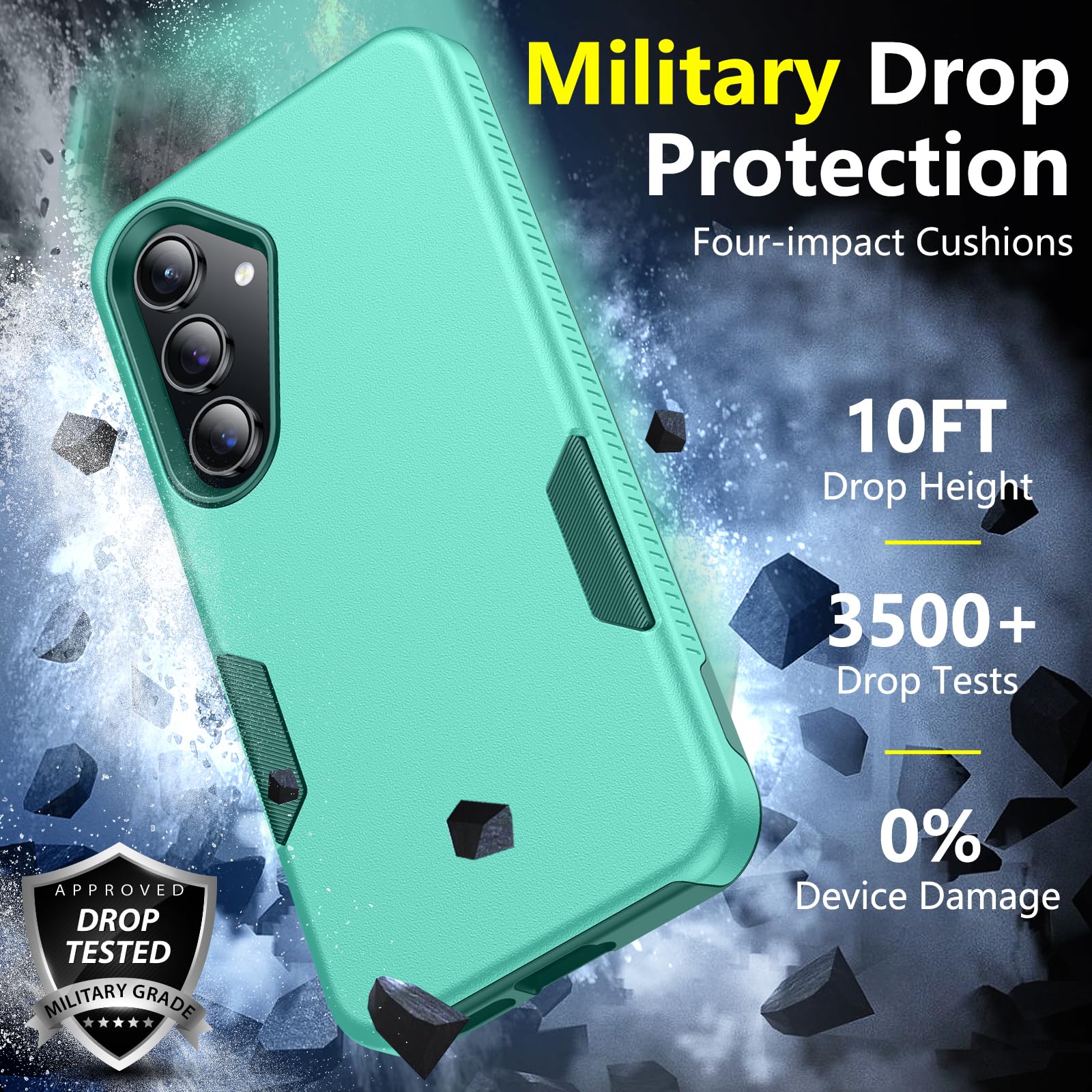 Foto 4 | Funda De Teléfono Spidercase Para Samsung Galaxy S24 Plus 2024, Color Verde Azulado - Venta Internacional.