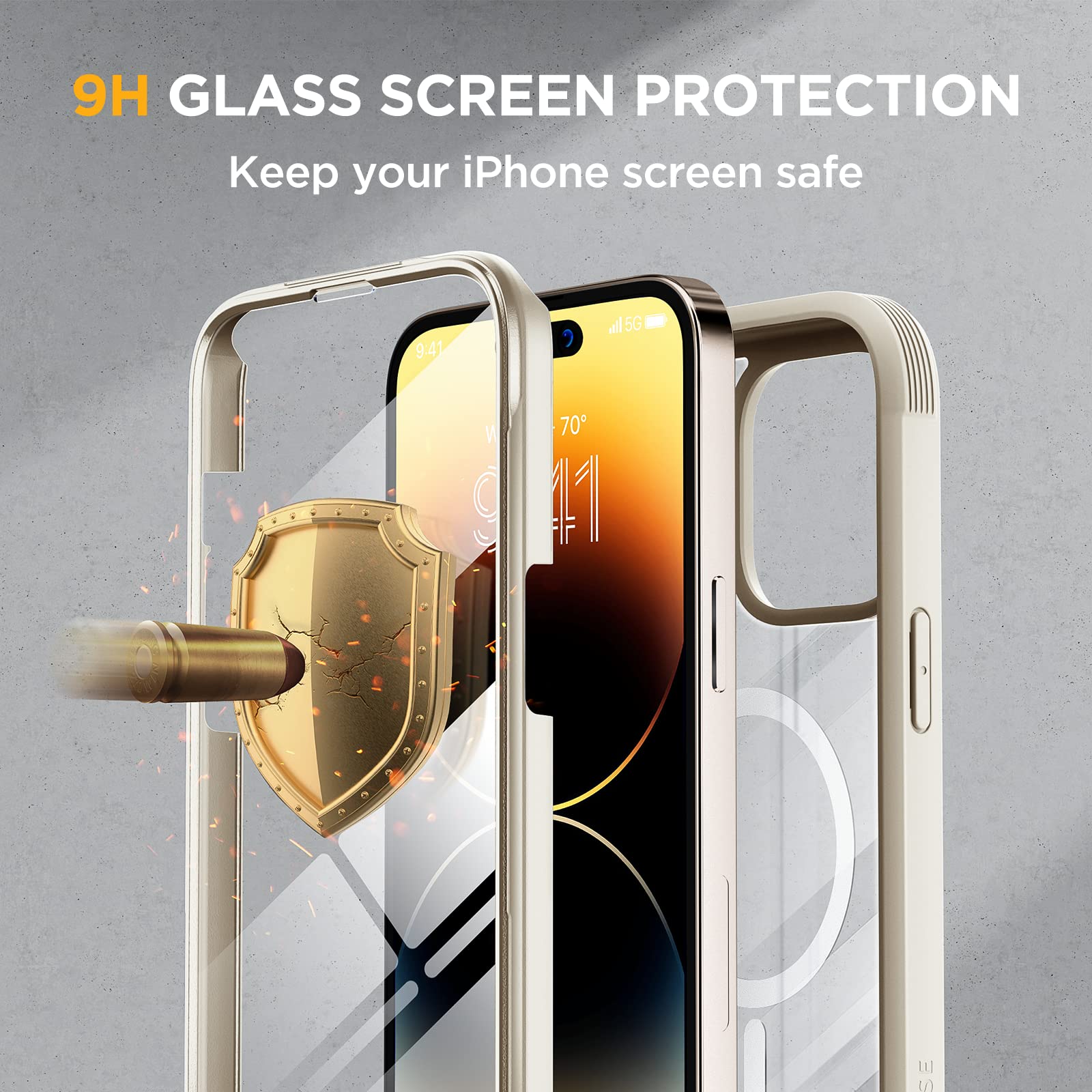 Foto 3 | Funda Miracase De Cuerpo Completo Para Iphone 14 Pro Magnetic - Venta Internacional.