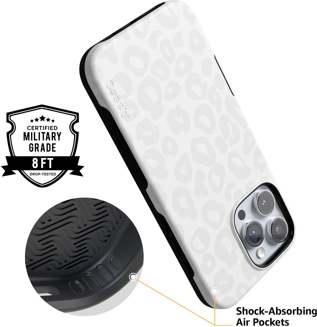 Foto 5 pulgar | Funda De Teléfono Casely Into The Wild White Snow Leopard Para Iphone 16 Pro Max - Venta Internacional.