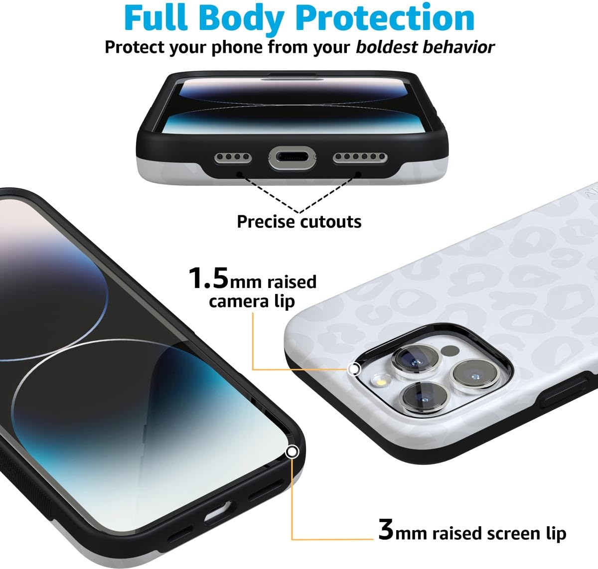 Foto 6 pulgar | Funda De Teléfono Casely Into The Wild White Snow Leopard Para Iphone 16 Pro Max - Venta Internacional.