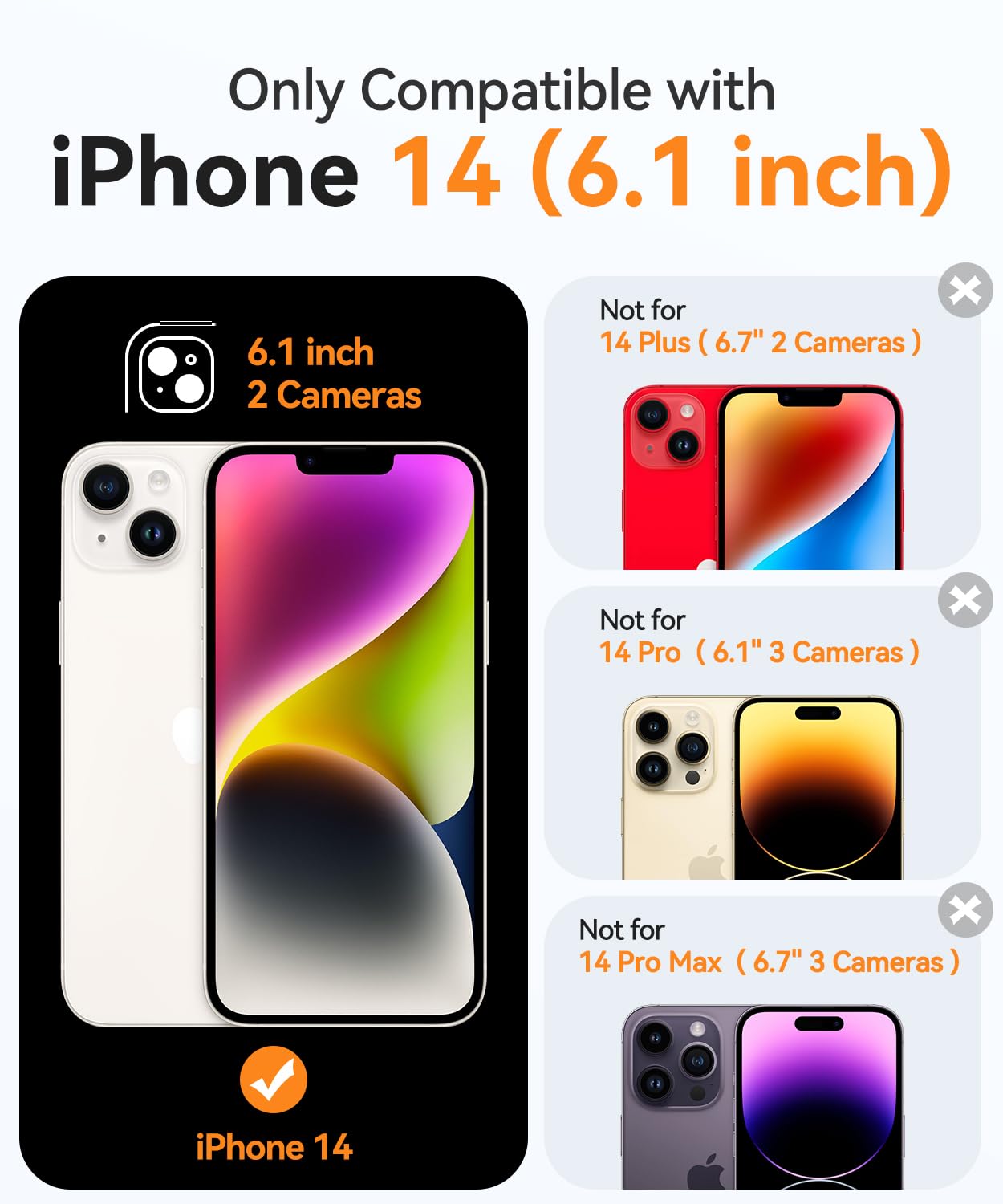 Foto 3 pulgar | Funda Magnética Canshn Para Iphone 14 6.1 - Roja - Venta Internacional.