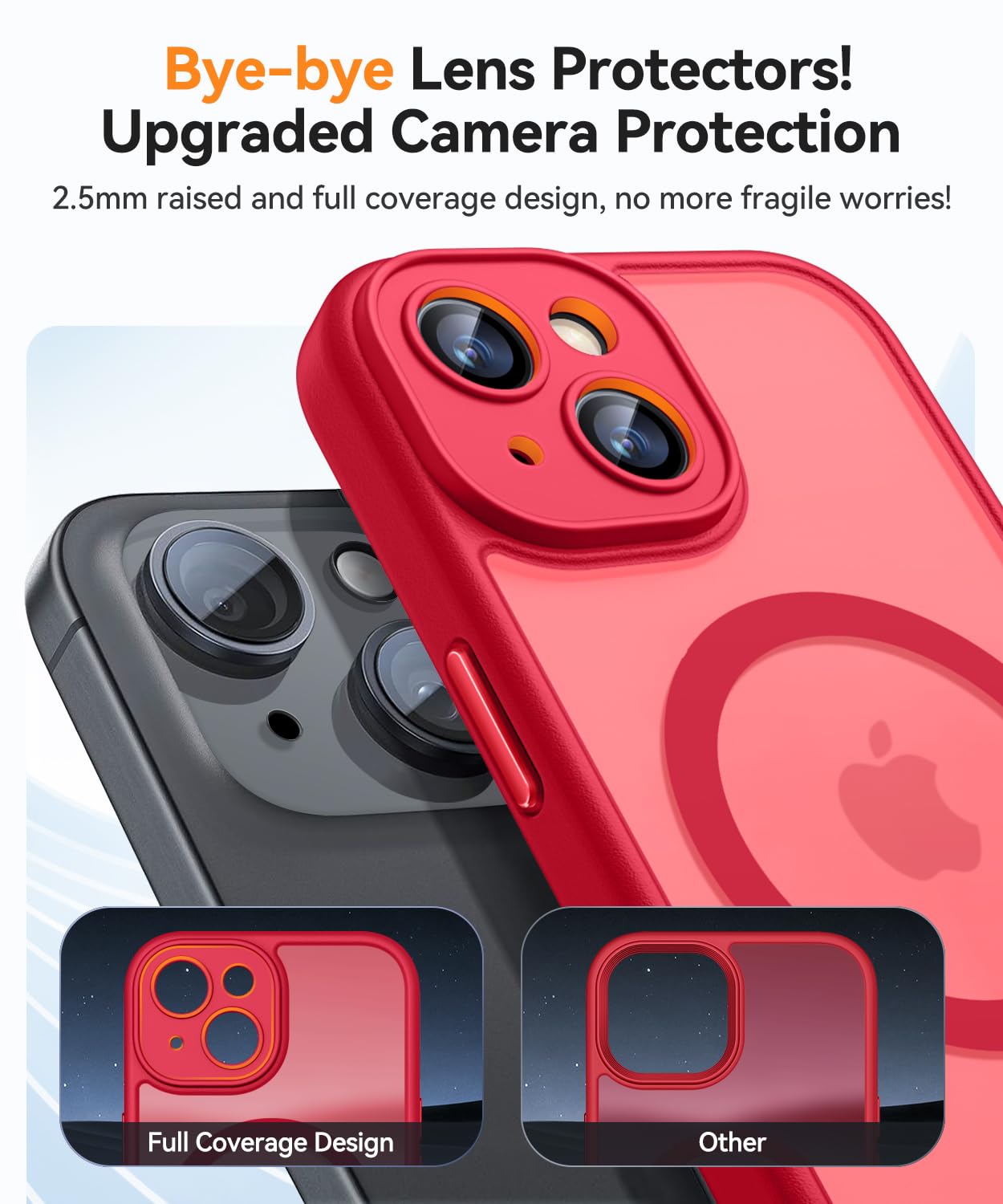 Foto 3 | Funda Magnética Canshn Para Iphone 14 6.1 - Roja - Venta Internacional.