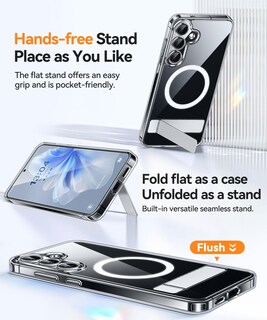 Foto 3 | Funda De Teléfono Canshn Para Samsung Galaxy S25 Plus Con Soporte - Venta Internacional.