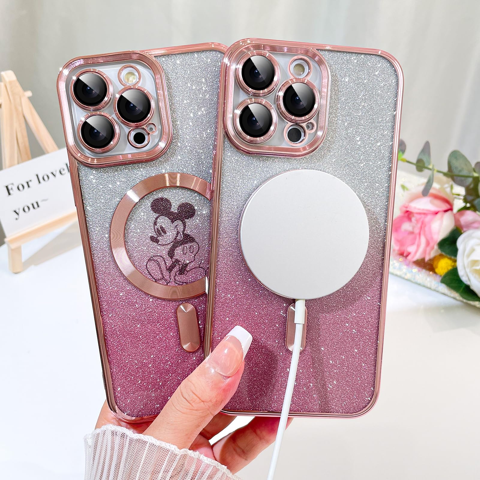 Foto 4 pulgar | Funda De Teléfono Con Purpurina Magnética Para Iphone 14 Pro De 6.1 Pulgadas - Venta Internacional.