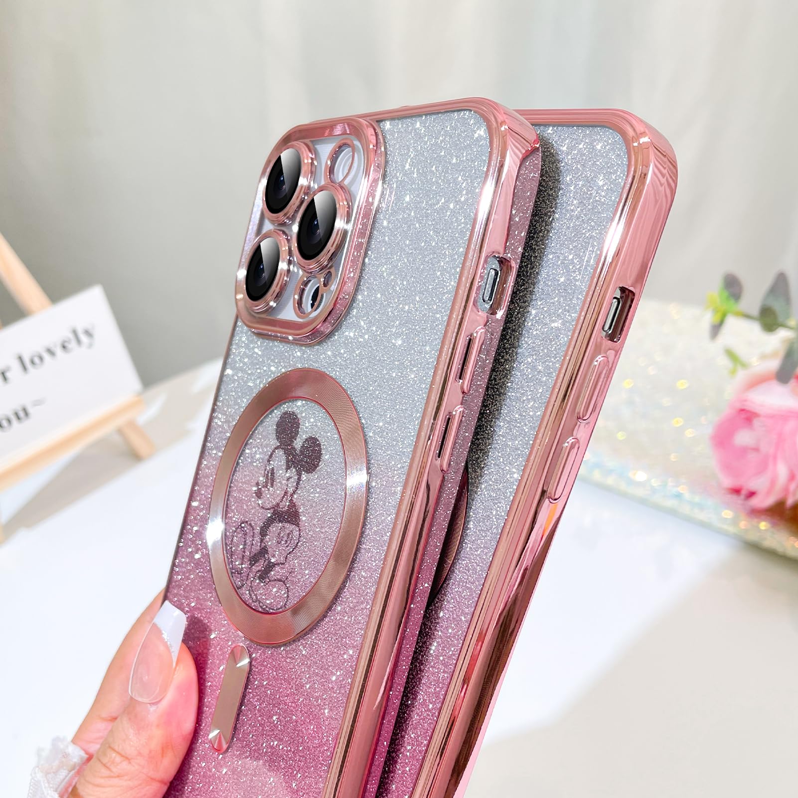 Foto 5 pulgar | Funda De Teléfono Con Purpurina Magnética Para Iphone 14 Pro De 6.1 Pulgadas - Venta Internacional.