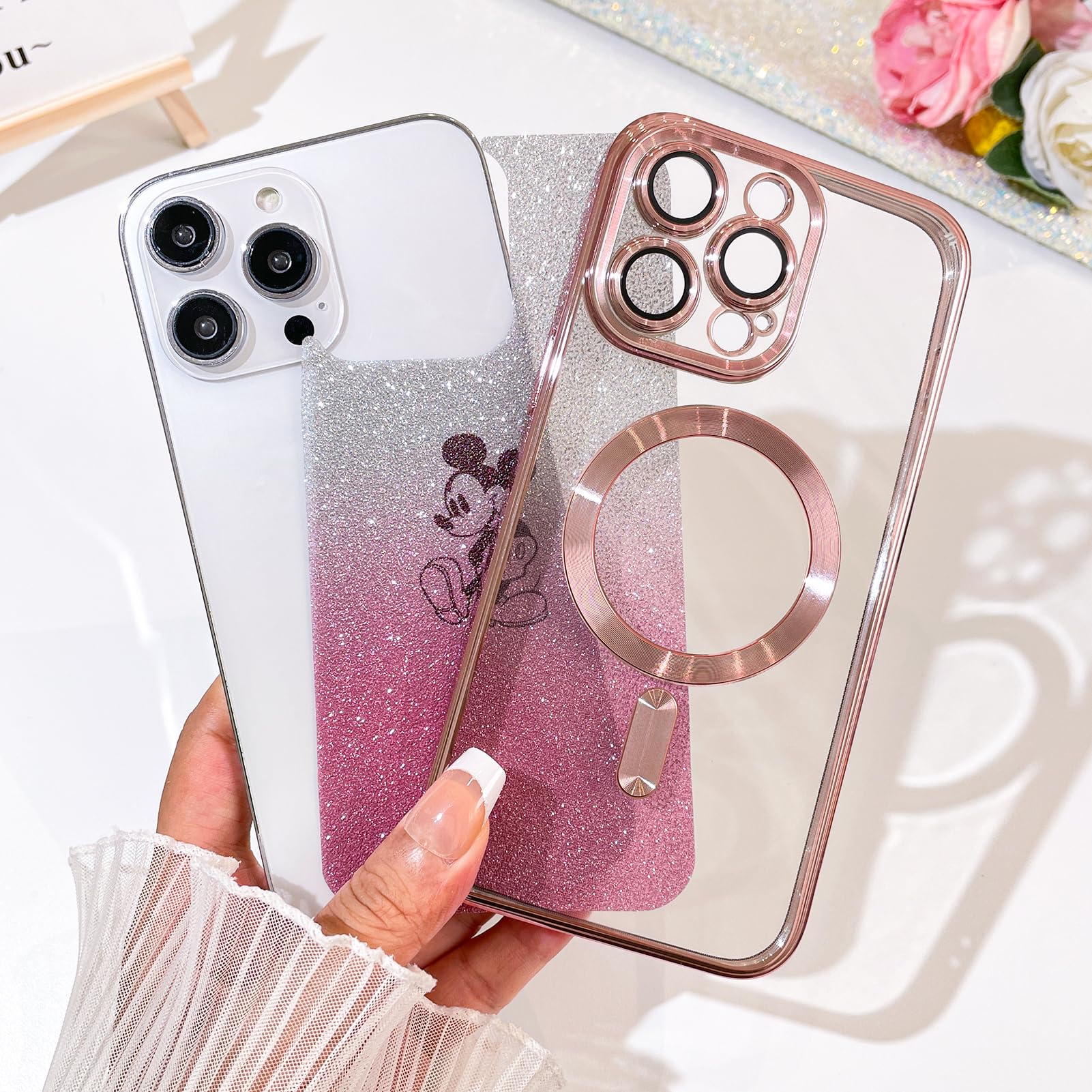Foto 6 pulgar | Funda De Teléfono Con Purpurina Magnética Para Iphone 14 Pro De 6.1 Pulgadas - Venta Internacional.