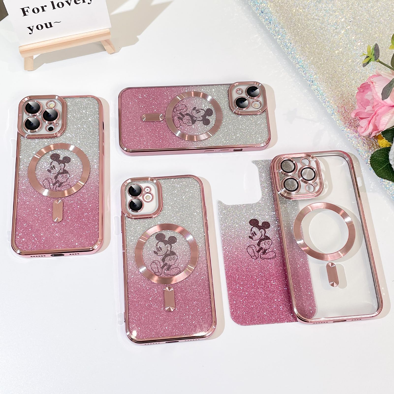 Foto 6 | Funda De Teléfono Con Purpurina Magnética Para Iphone 14 Pro De 6.1 Pulgadas - Venta Internacional.