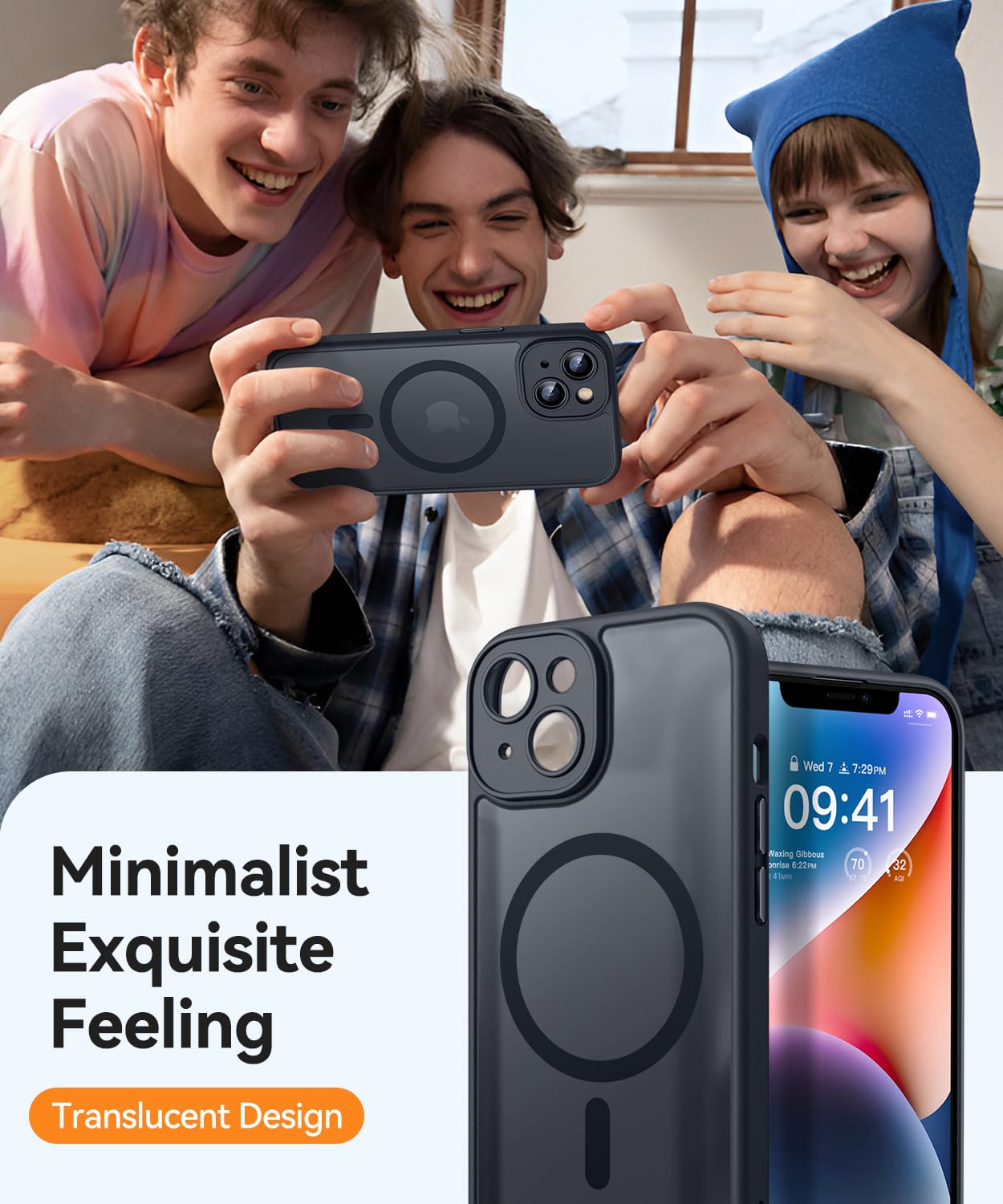 Foto 7 pulgar | Funda Magnética Canshn Para Iphone 14 Plus De 6.7 Pulgadas, Negra - Venta Internacional.