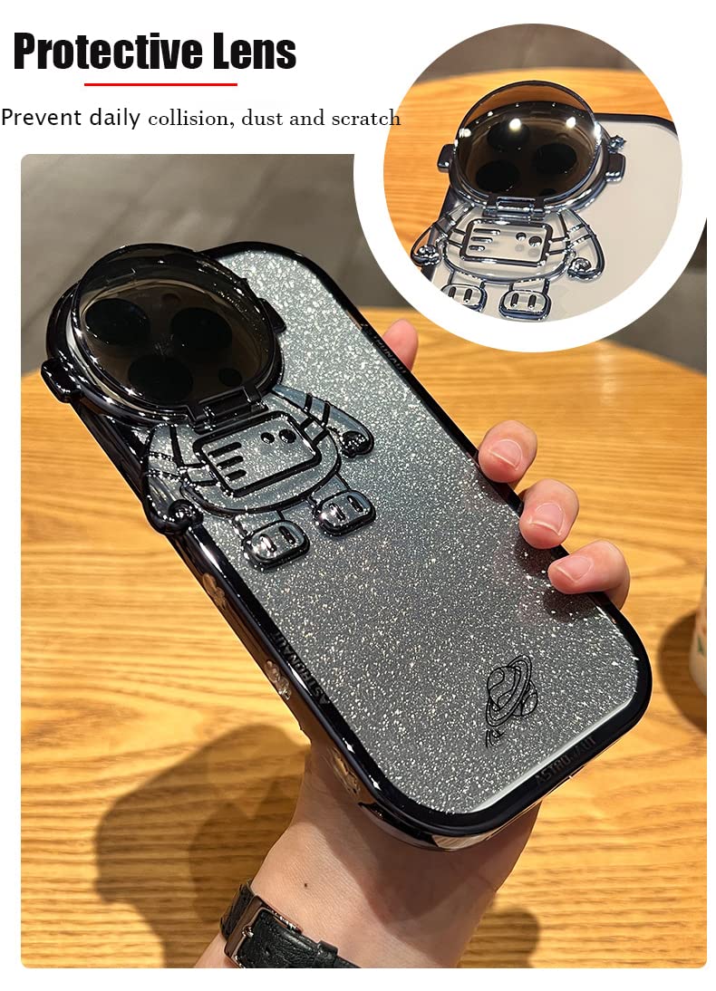 Foto 3 | Funda De Teléfono Qokcoahn Astronaut Hidden Stand Para Iphone 16 Pro - Venta Internacional.